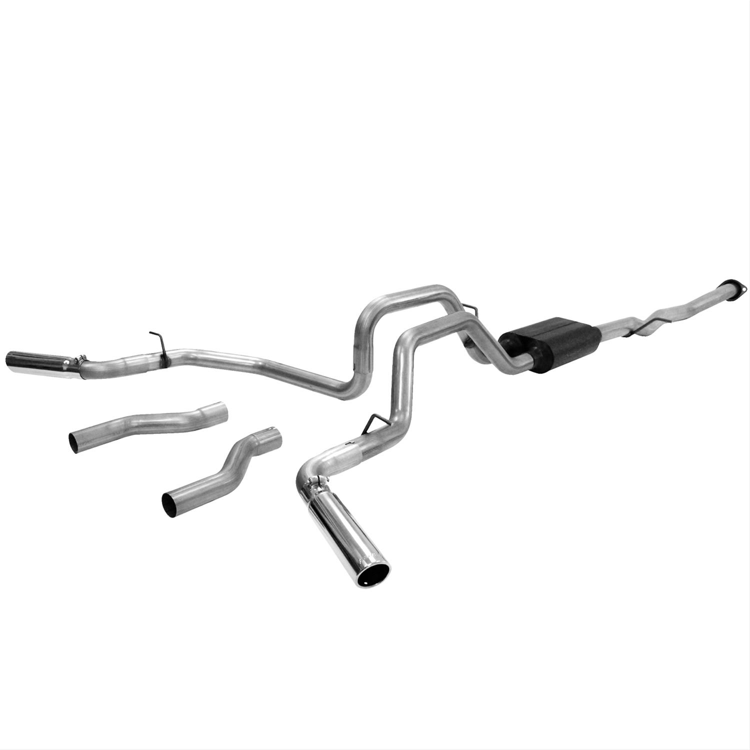 Flowmaster Stainless Steel American Thunder Exhaust Systems 817428 System, Thunder, Cat-Back, Steel, Polished Tip, 3-Door, Chevy, GMC, Kit thumbnail 2