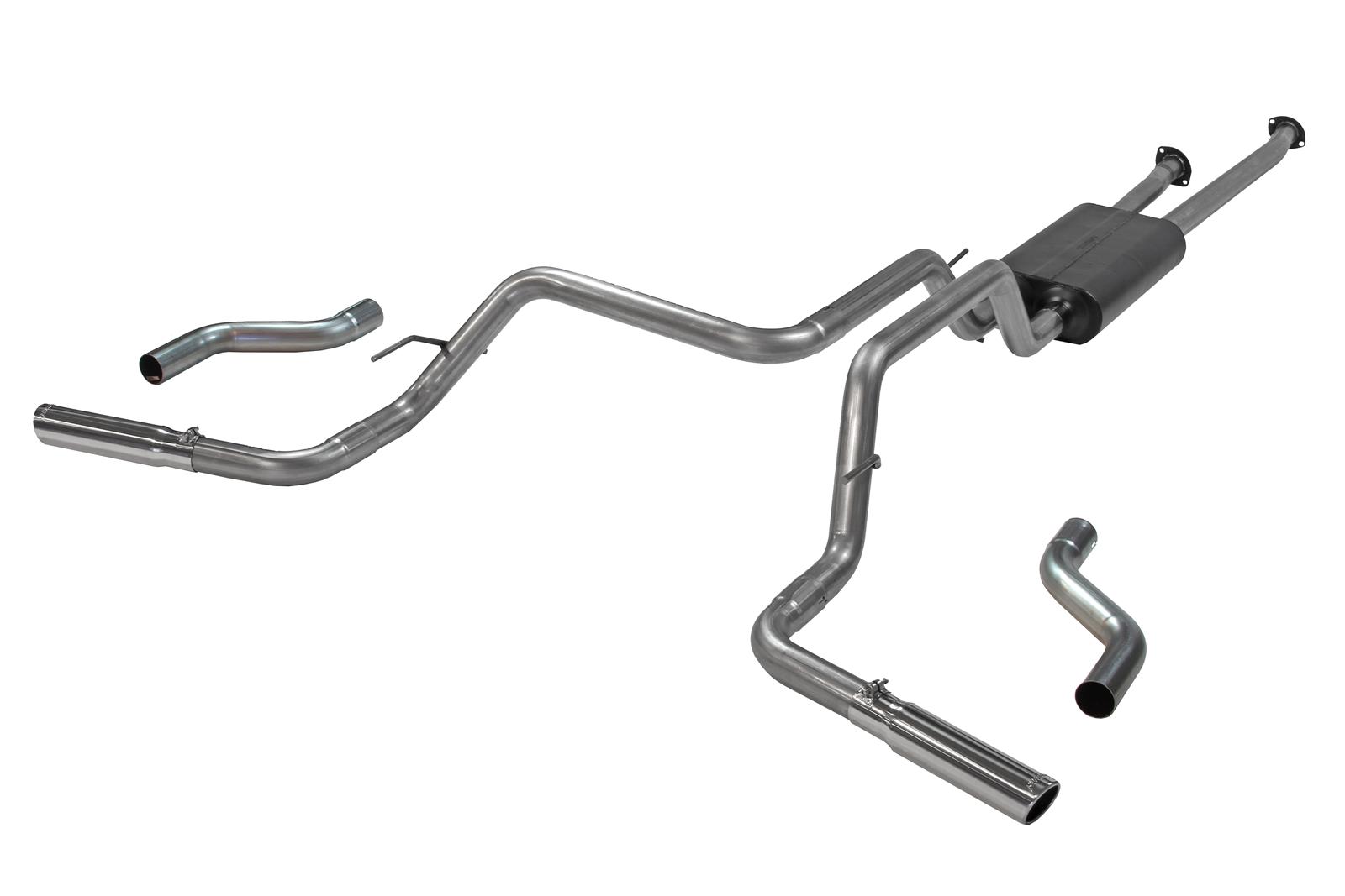 Flowmaster Stainless Steel Force II Exhaust Systems 817486 Systems, II, Cat-back, Steel, Natural, Rear Exit, Polished Tip, Toyota, Kit