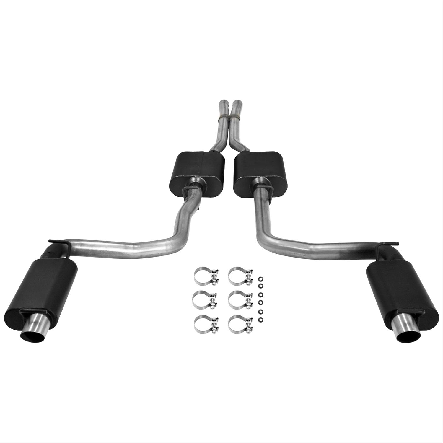 Flowmaster Stainless Steel Force II Exhaust Systems 817502 System, II, Dual, Cat-back, Stainless, Natural, Split Rear Exit, Dodge, 5.7L Hemi, Kit