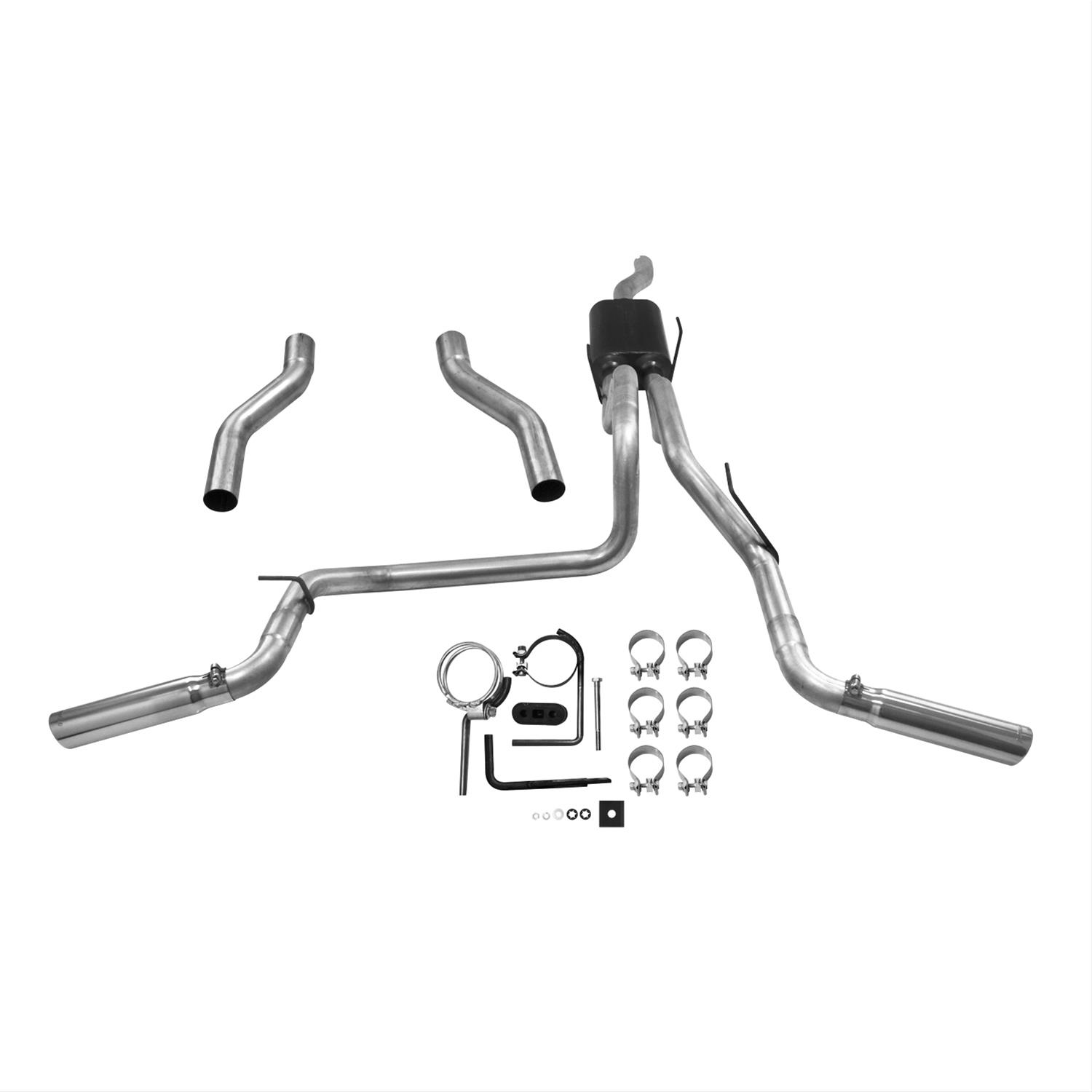 Flowmaster Stainless Steel American Thunder Exhaust Systems 817507 System, Thunder, Cat-back, Single In/Dual Out, Split Side Exit, Dodge, Ram, 5.7L Hemi, Kit thumbnail 2