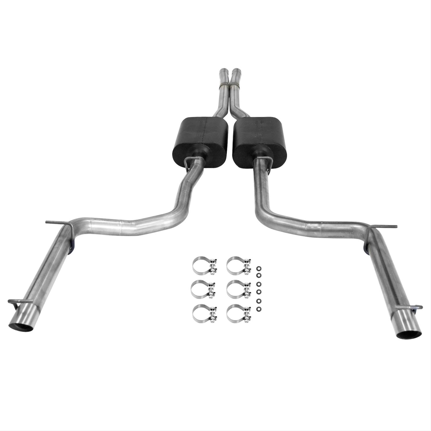 Flowmaster Stainless Steel American Thunder Exhaust Systems for 2011-2014 300, CHARGER - 817508 System, Cat-Back, Steel, Polished Tip, Dodge, 5.7L, Kit thumbnail 3