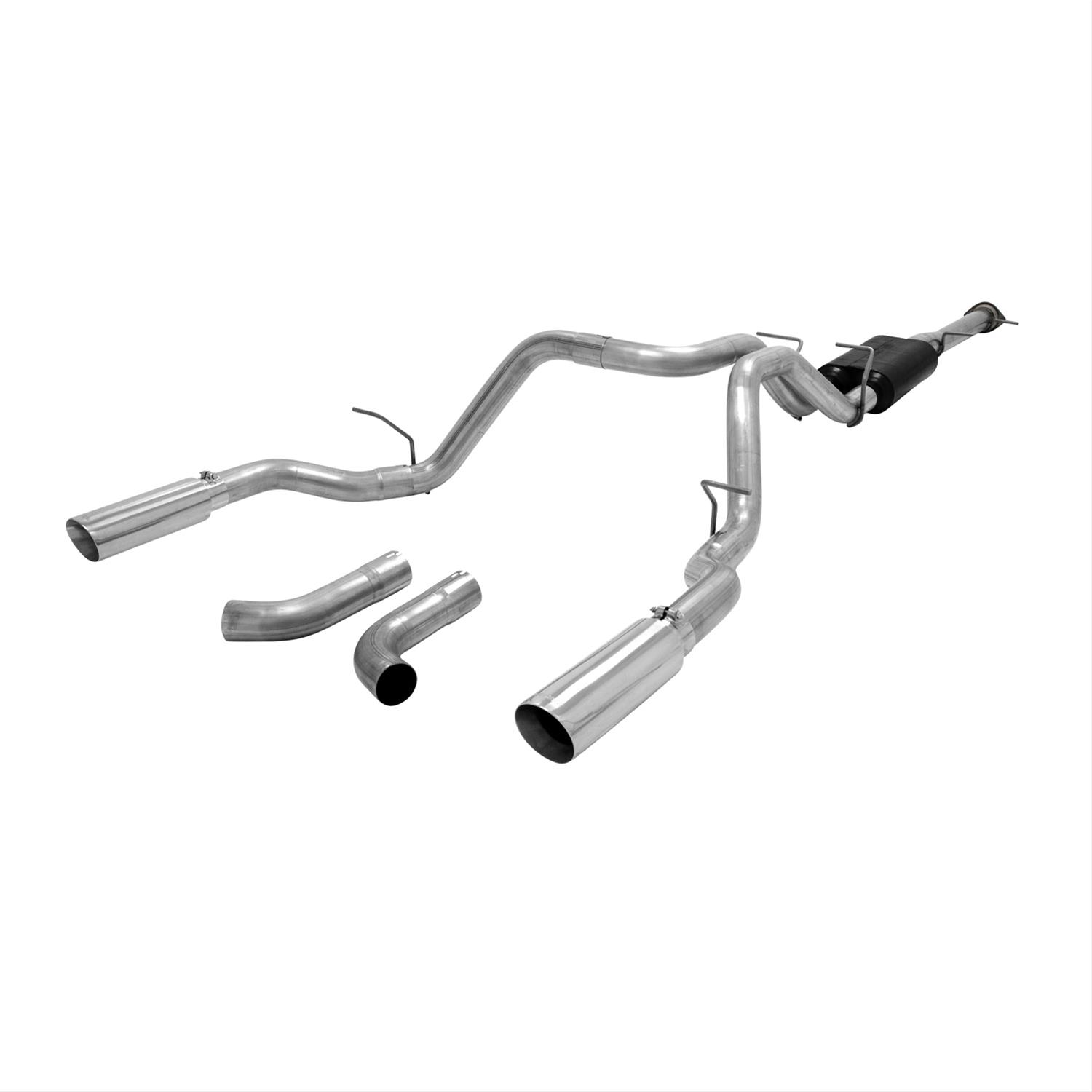 Flowmaster Stainless Steel American Thunder Exhaust Systems 817541 System, Thunder, Cat-back, Steel, Natural, Split Rear Exit, Chevy, GMC, 6.0L, Kit thumbnail 4