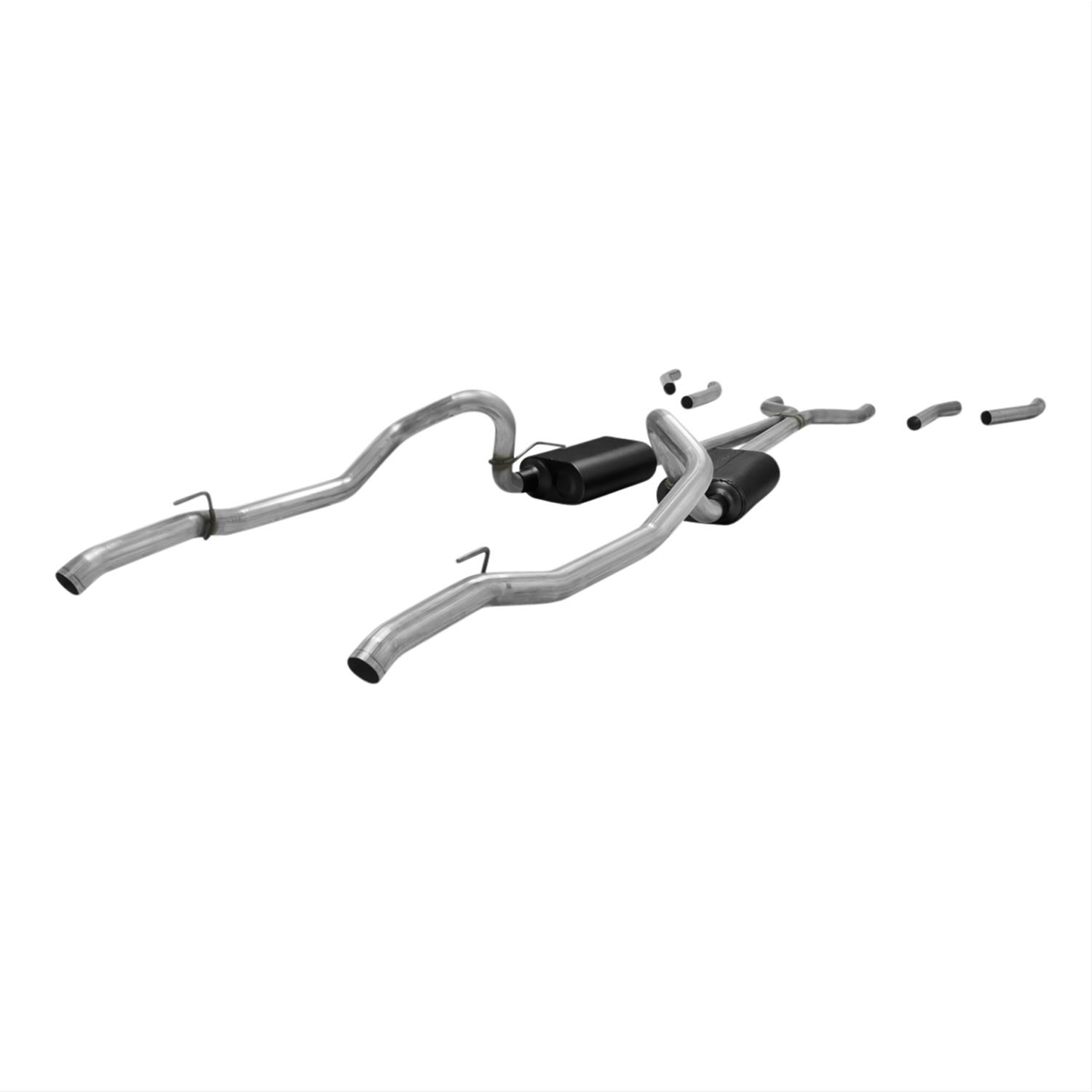 Flowmaster Stainless Steel American Thunder Exhaust Systems 817585 System, Thunder, Header-back, Steel, Natural, Rear Exit, Dodge, Plymouth, Kit thumbnail 2