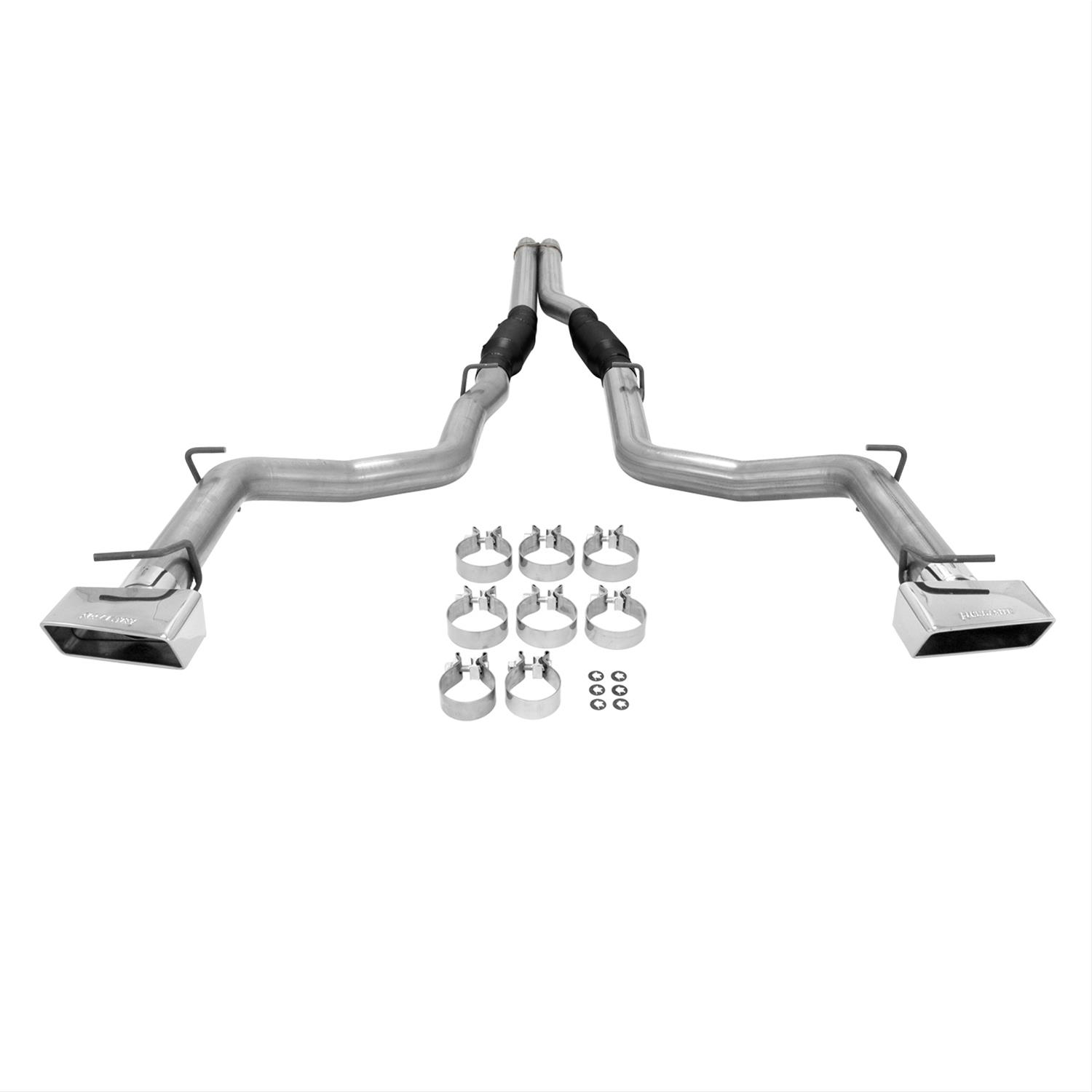 Flowmaster Outlaw Series Exhaust Systems for 2009-2014 CHALLENGER - 817645 System, Series, Cat-back, Dual, Stainless Steel, Natural, Split Rear Exit, Dodge, 5.7L, Kit