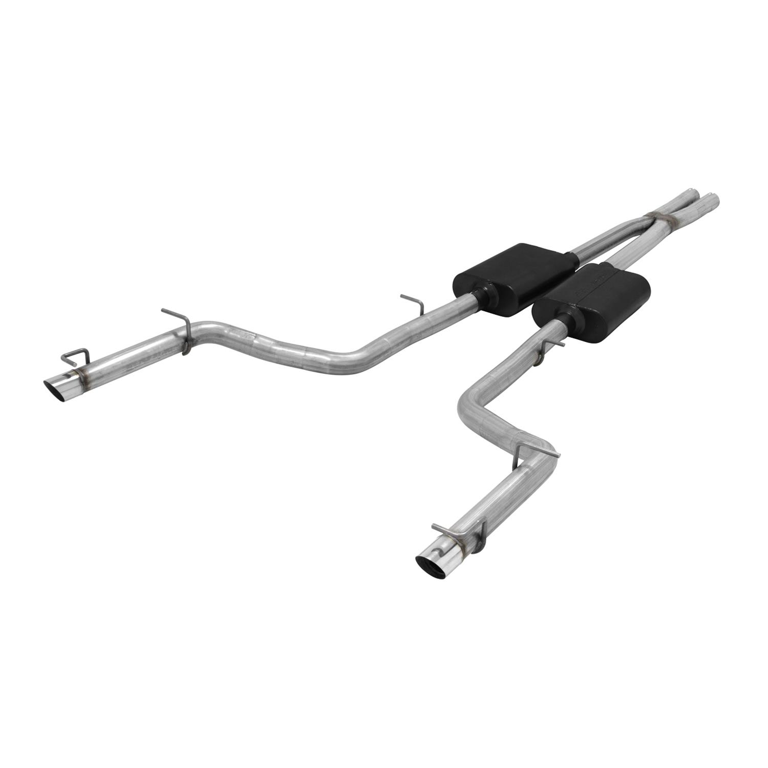 Flowmaster American Thunder Exhaust Systems for 2015-2023 300, 2015-2017 CHARGER - 817658 System, Thunder, Cat-Back, Split Rear Exit, Stainless Steel, Natural, Dodge, 5.7L, Kit thumbnail 2