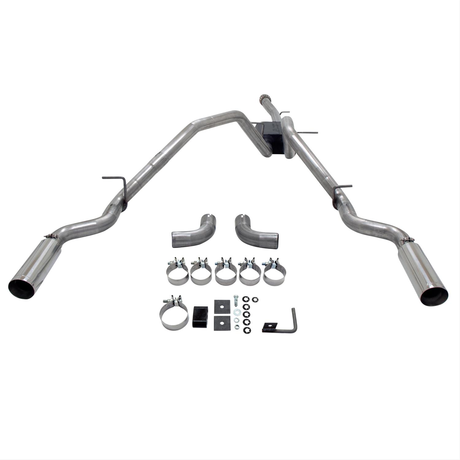 Flowmaster American Thunder Exhaust Systems 817669 System, Thunder, Cat-back, Single In/Dual Out, Stainless, Natural, Chevy, GMC, 5.3L, Kit
