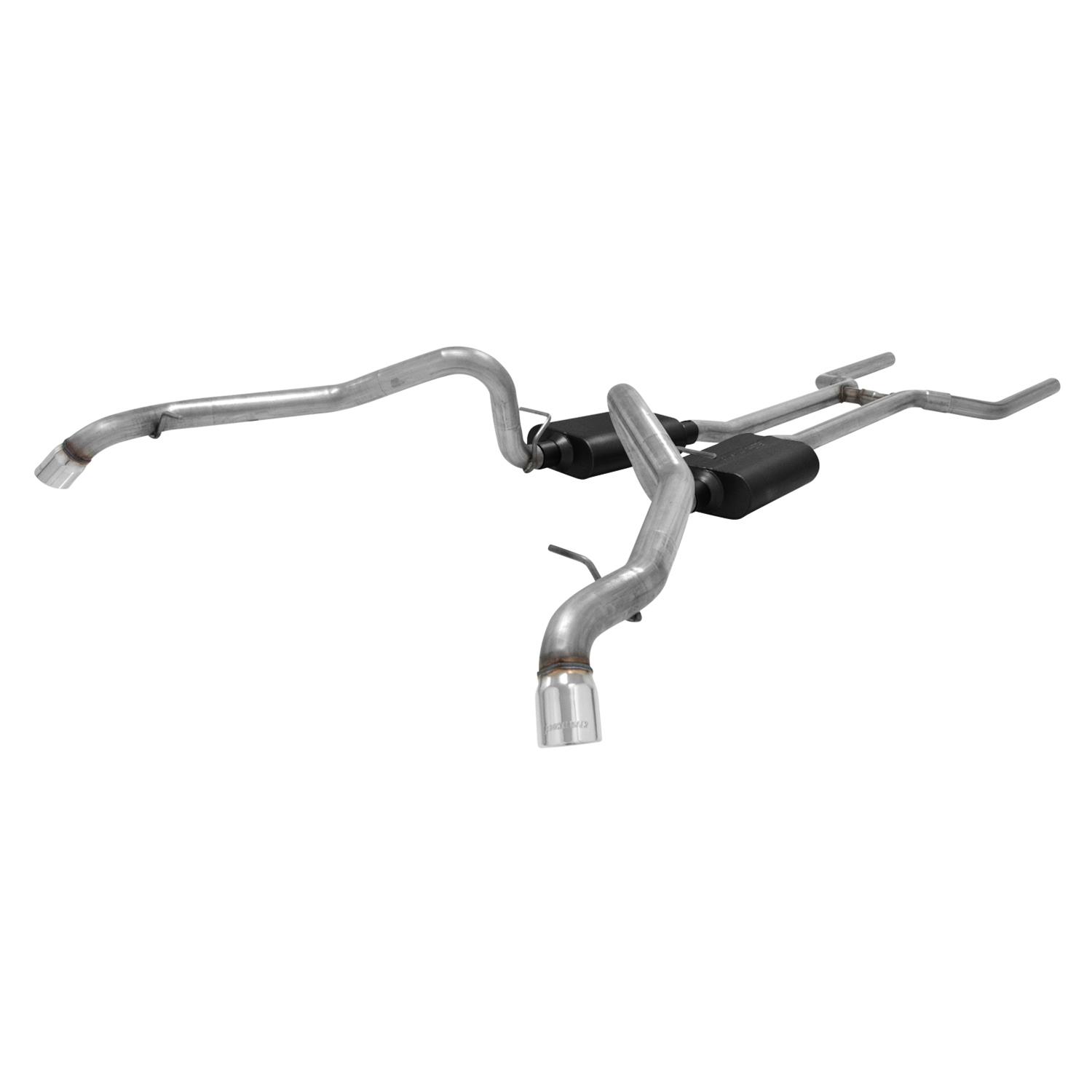 Flowmaster American Thunder Exhaust Systems 817673 System, Thunder, Crossmember Back, Stainless, Natural, Chevy, 283, 327 thumbnail 2