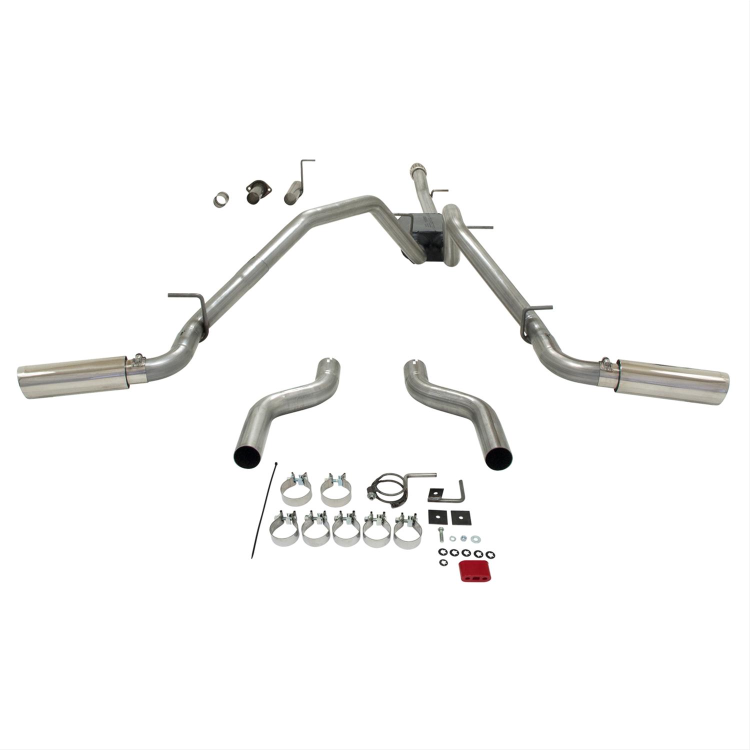 Flowmaster American Thunder Exhaust Systems for 2007-2013 SIERRA 1500, SILVERADO 1500 - 817680 System, Thunder, Cat-back, Stainless Steel, Natural, Side/Rear Exit, Chevy, GMC, Kit