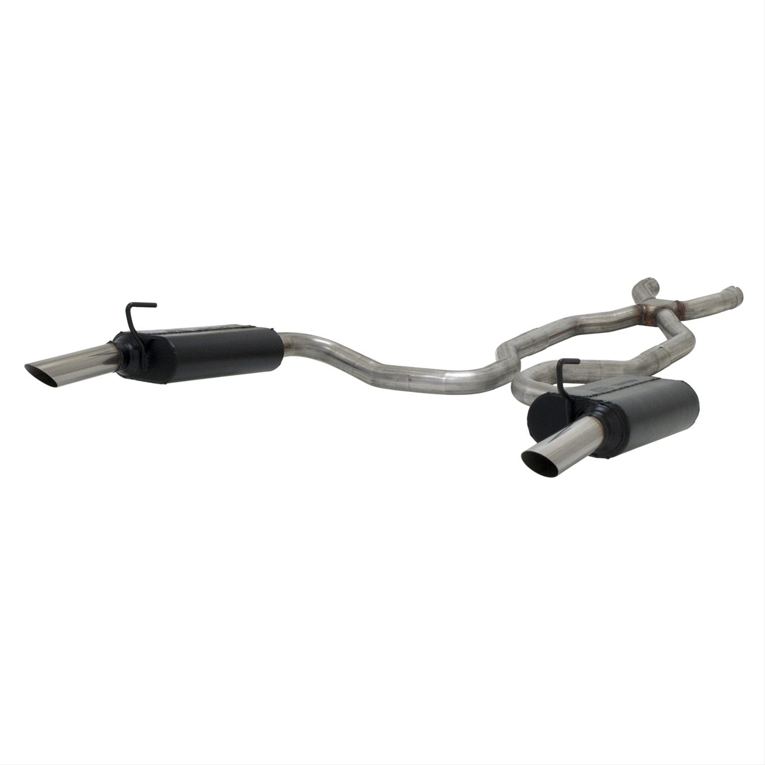 Flowmaster Force II Exhaust Systems 817695 System, II, Crossmember Back, Dual, Stainless Steel, Natural, Rear Exit, Chevy, 327, 350, 427 thumbnail 2