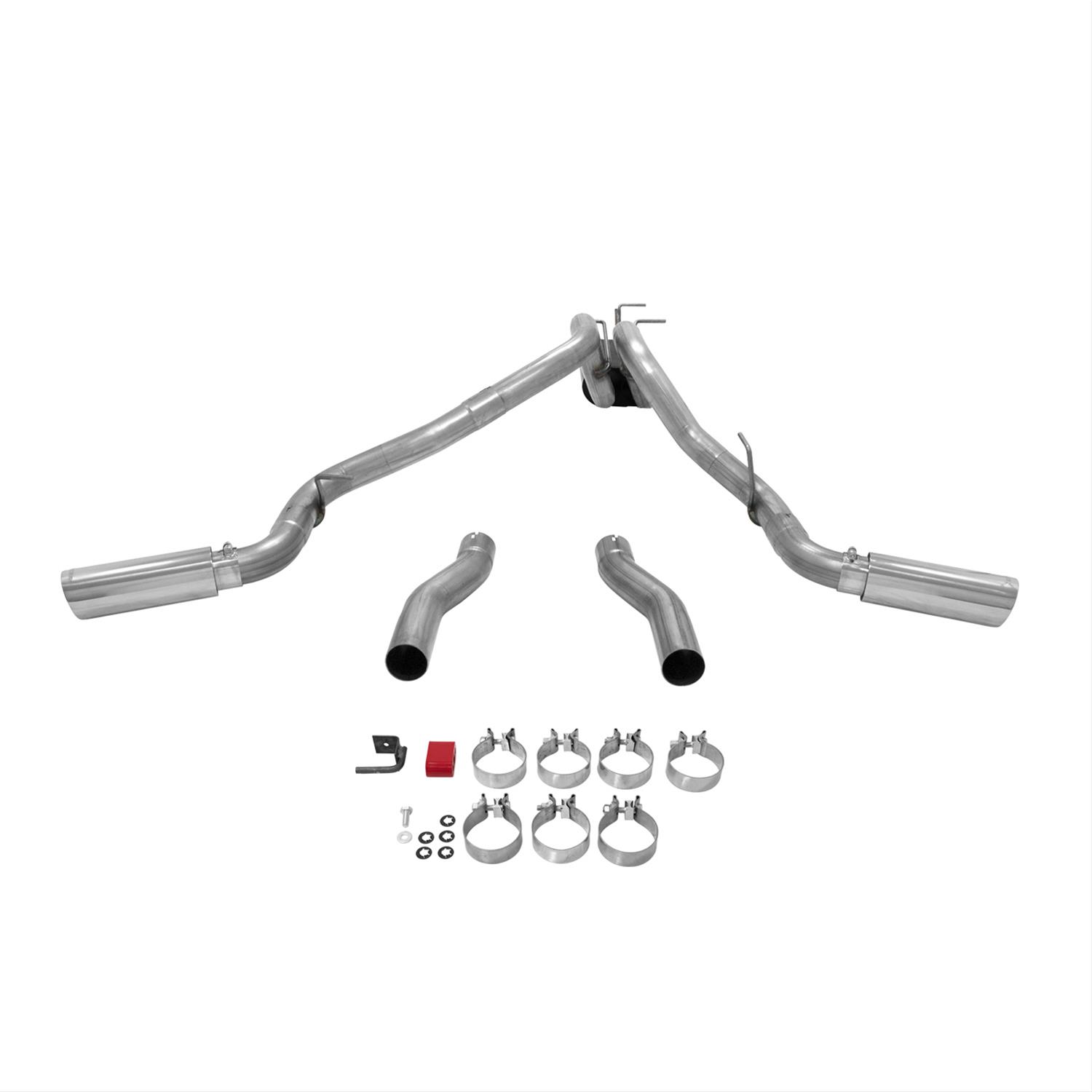 Flowmaster Force II Cat-Back Exhaust Systems for 2014-2016 F-250 SUPER DUTY, F-350 DUTY - 817701 System, II, Cat-Back, Split Rear/Side Exit, Stainless Steel, Natural, Ford, 6.2L, Kit thumbnail 4