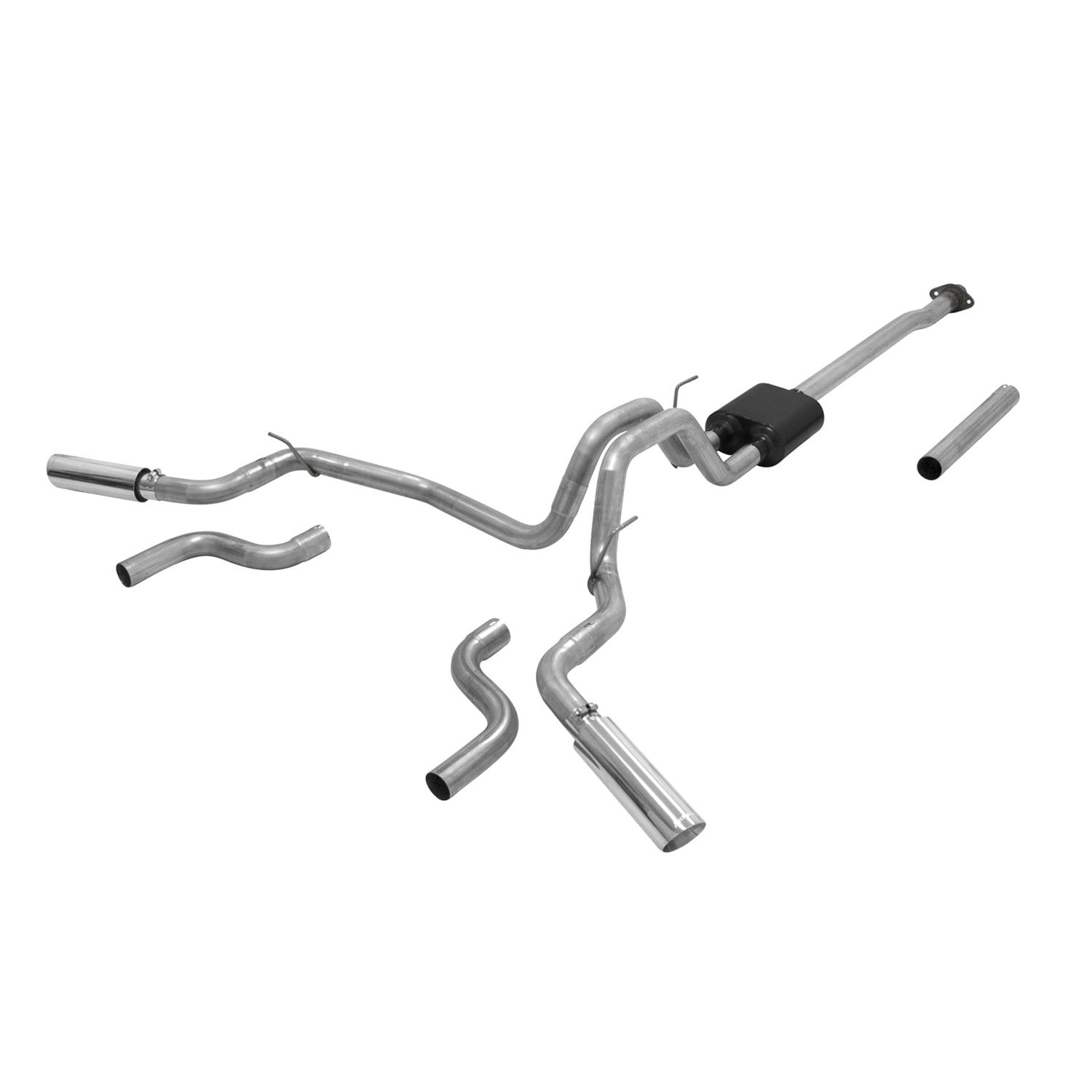 Flowmaster American Thunder Exhaust Systems 817725 System, Thunder, Cat-Back, Split Rear/Side, Stainless Steel, Natural, Ford, 2.7, 3.5, 5.0L thumbnail 2