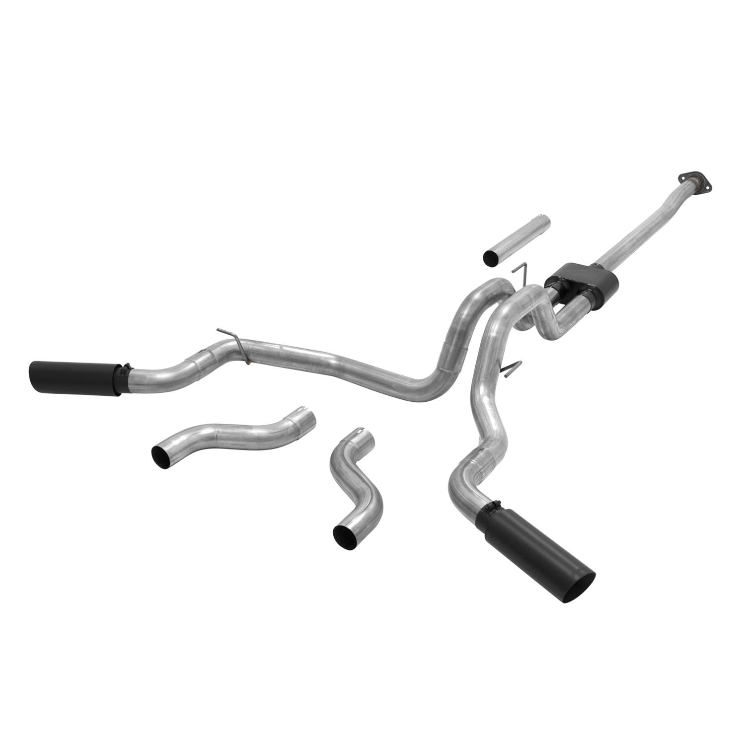 Flowmaster Outlaw Series Exhaust Systems 817726 System, Outlaw, Cat-Back, Split Rear/Side, Stainless Steel, Natural, Ford, 2.7, 3.5, 5.0L thumbnail 2