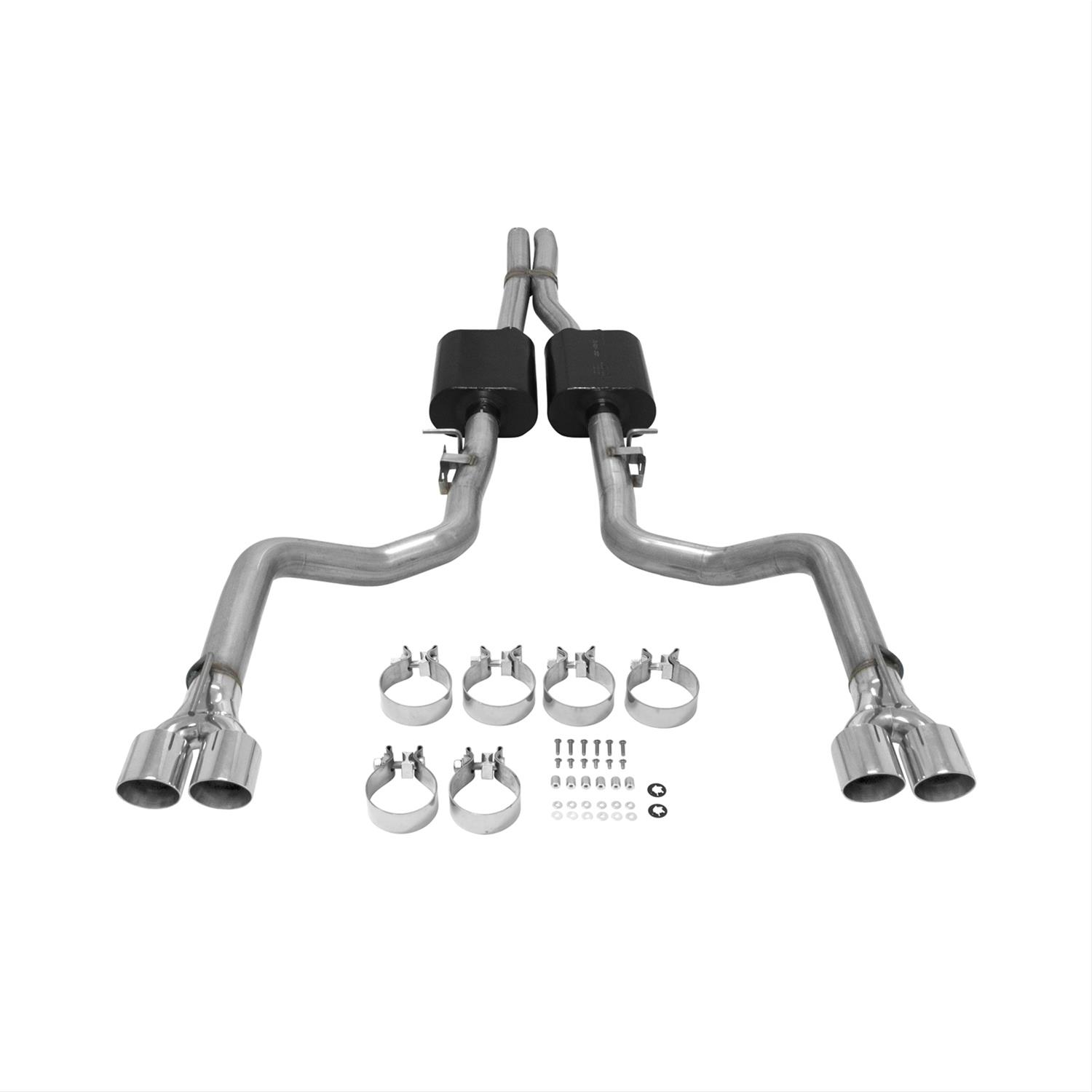 Flowmaster American Thunder Exhaust Systems for 2015-2023 CHALLENGER - 817739 System, Thunder, Cat-Back, Split Rear, Stainless Steel, Natural, Dodge, 6.2, 6.4L, Kit