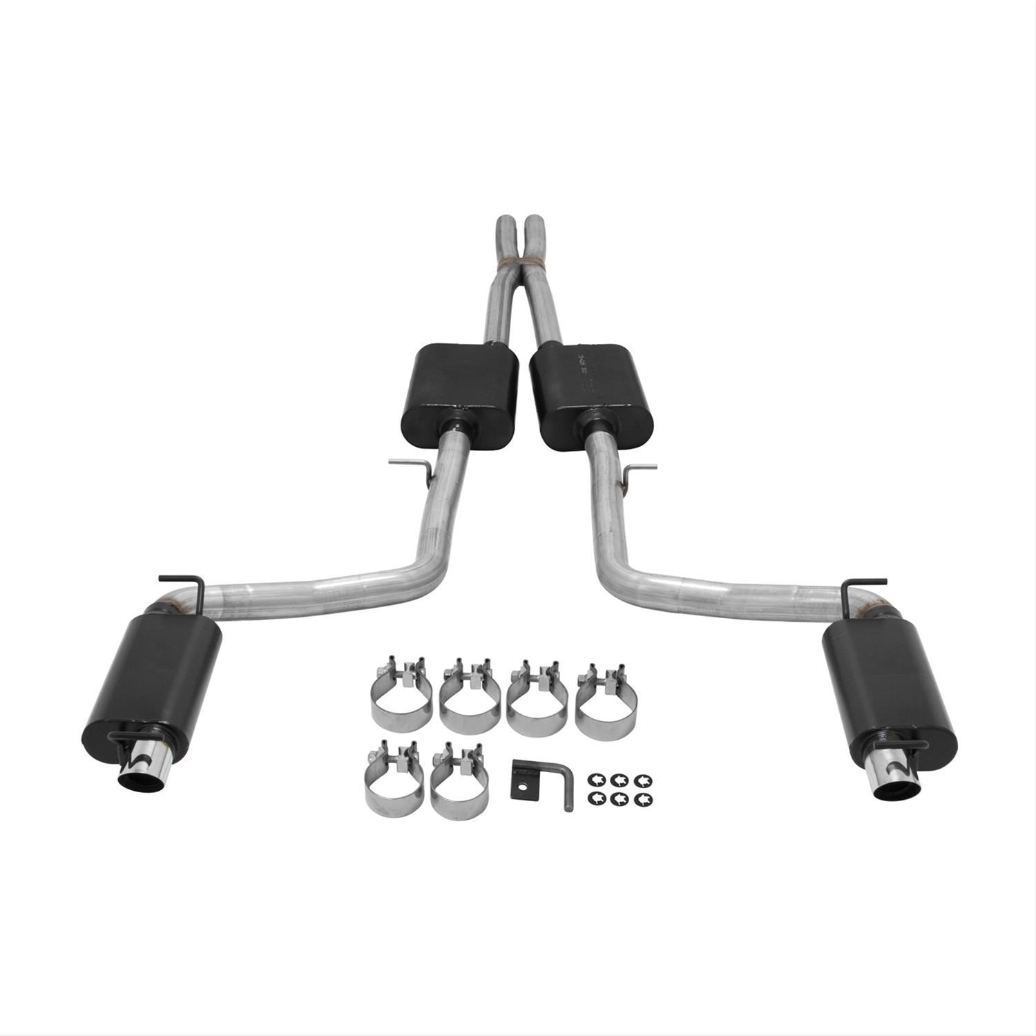 Flowmaster American Thunder Exhaust Systems for 2015-2023 300, CHARGER - 817741 System, Thunder, Cat-Back, Split Rear, Stainless Steel, Natural, Chrysler, Dodge, 3.6L, Kit