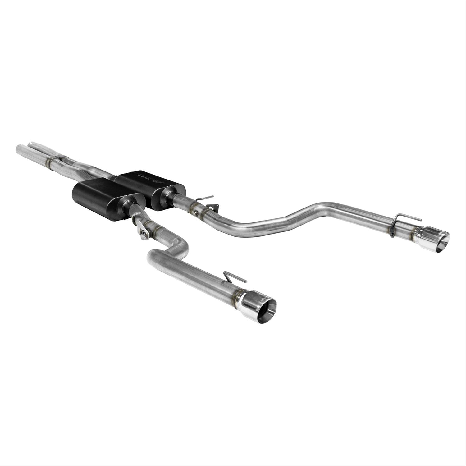 Flowmaster American Thunder Exhaust Systems 817758 Systems, Thunder, Cat-back, Dual, Stainless Steel, Natural, Rear Exit, Polished Tips, Dodge, 6.2L, 6.4L, Kit thumbnail 3
