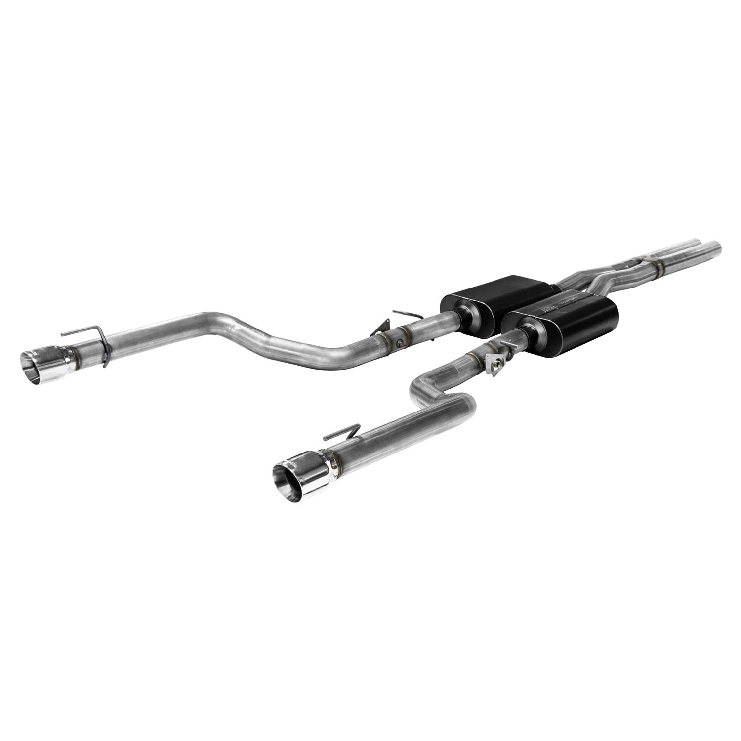Flowmaster American Thunder Exhaust Systems 817758 Systems, Thunder, Cat-back, Dual, Stainless Steel, Natural, Rear Exit, Polished Tips, Dodge, 6.2L, 6.4L, Kit thumbnail 2