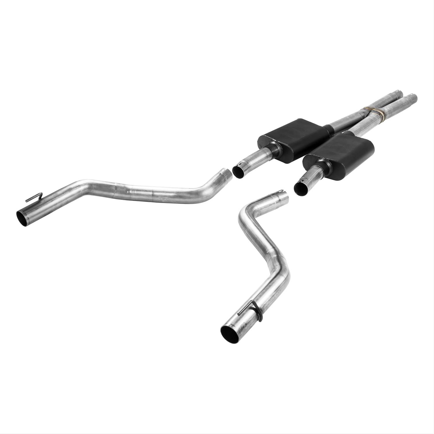 Flowmaster American Thunder Exhaust Systems 817778 System, Thunder, Cat-back, Dual, Stainless Steel, Natural, Split Rear Exit, Dodge, 5.7L, Kit thumbnail 4