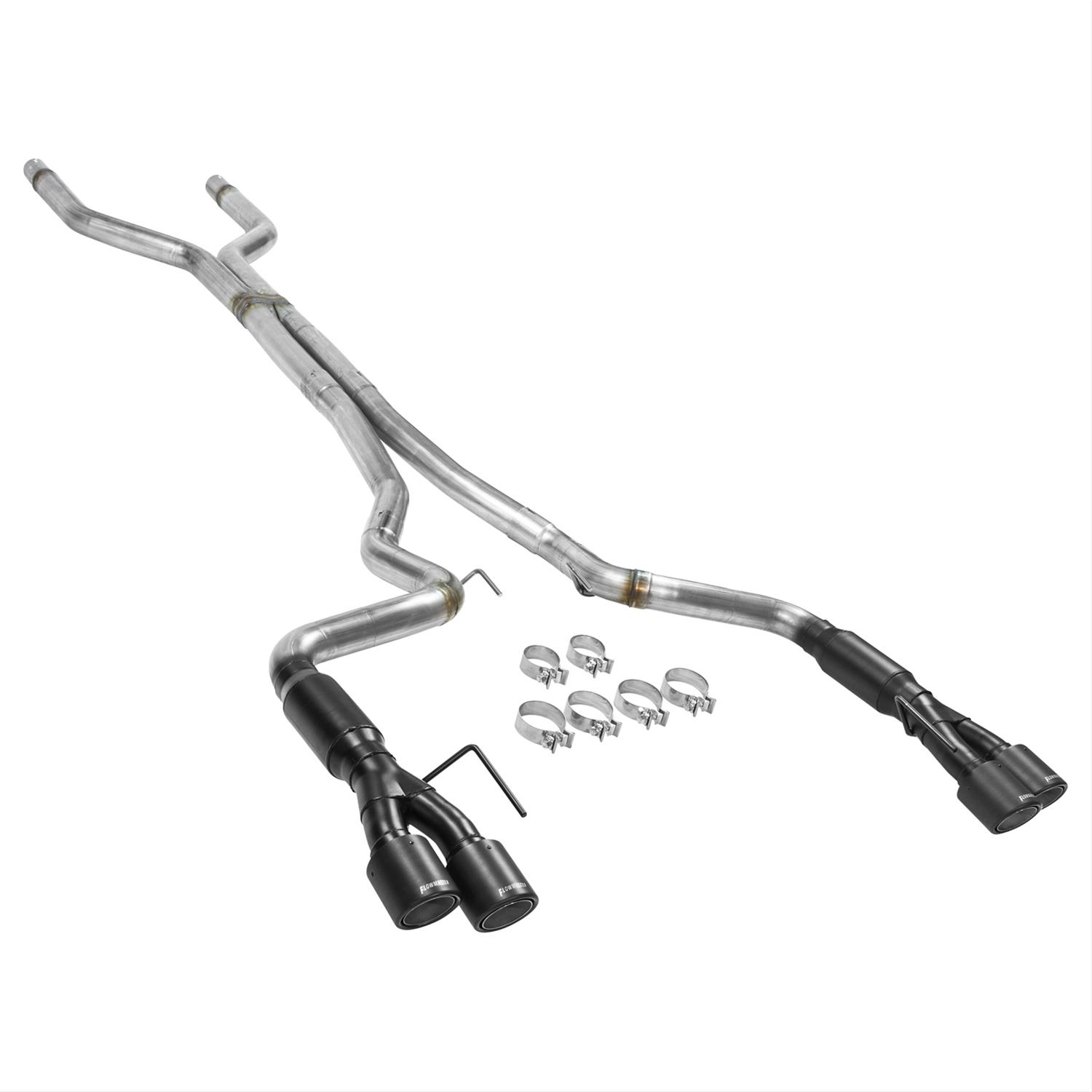Flowmaster Outlaw Series Exhaust Systems for 2018-2023 MUSTANG - 817808 System, Series, Cat-back, Dual, Stainless Steel, Natural, Split Rear Exit, Ford, 5.0L, Kit thumbnail 2