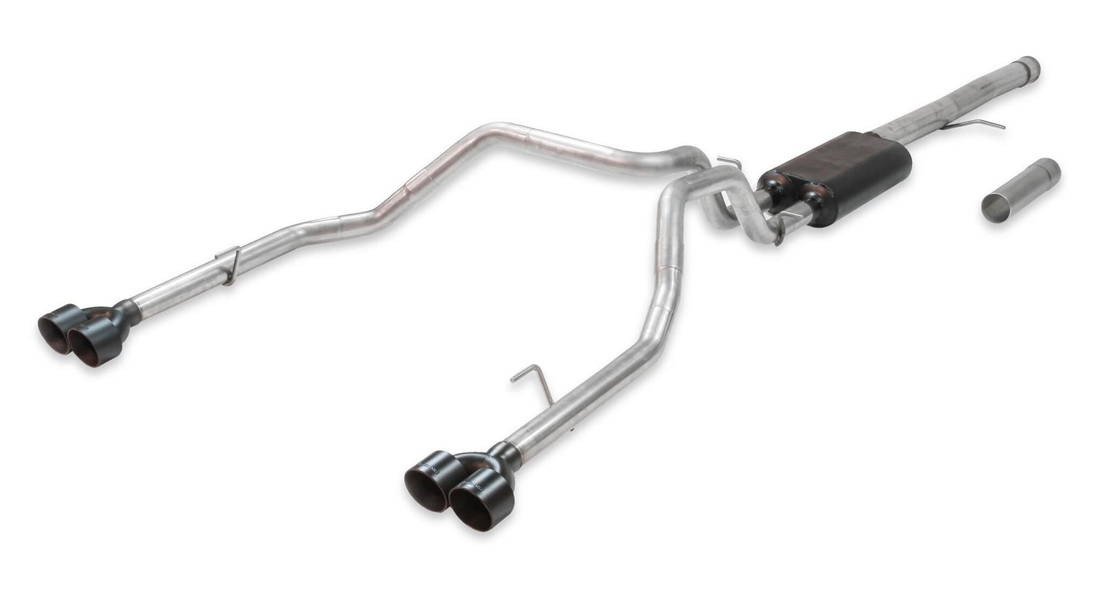 Flowmaster American Thunder Exhaust Systems 817891 Exhaust, Thunder, Cat-Back, Stainless Steel, Chevrolet, GMC 1500, 6.2L, Black Quad Tips, Each thumbnail 6