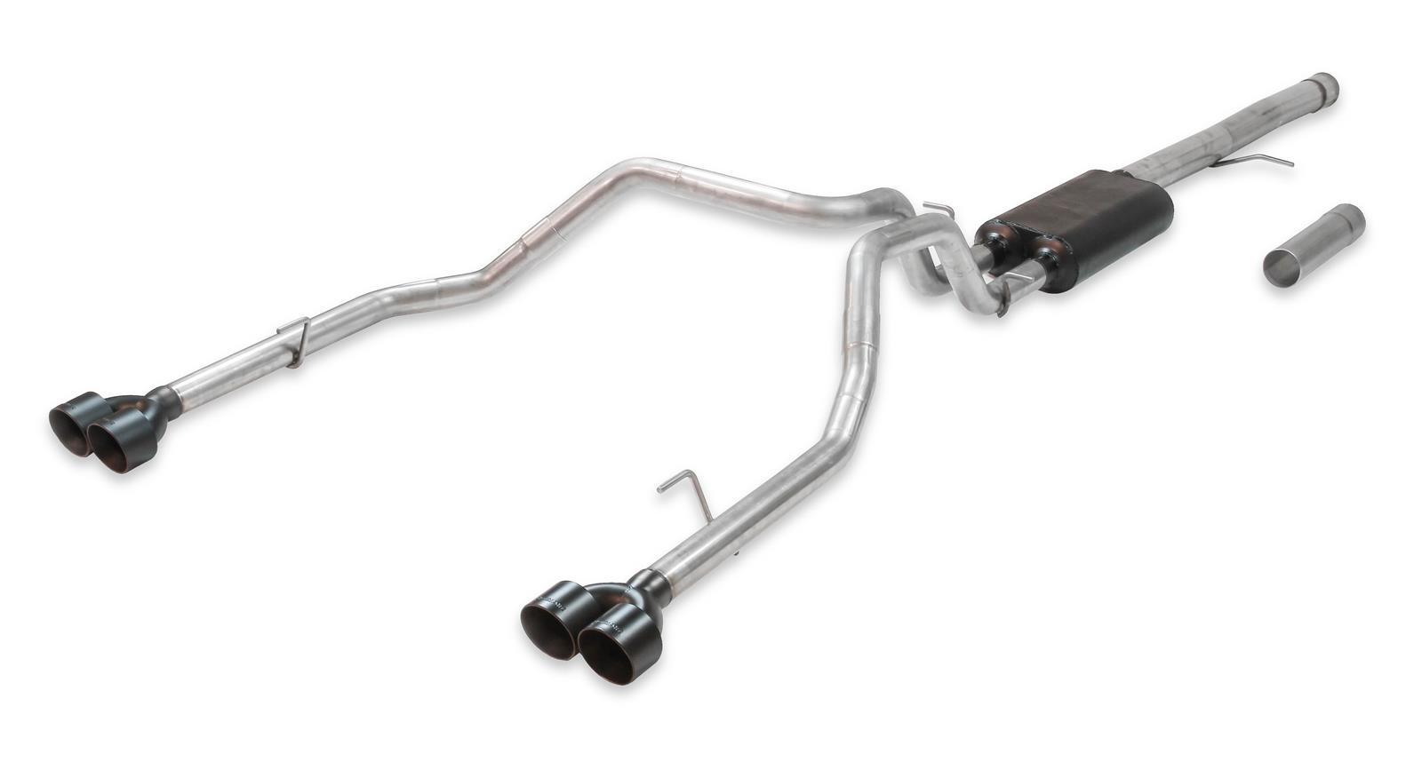 Flowmaster American Thunder Exhaust Systems 817891 Exhaust, Thunder, Cat-Back, Stainless Steel, Chevrolet, GMC 1500, 6.2L, Black Quad Tips, Each thumbnail 5