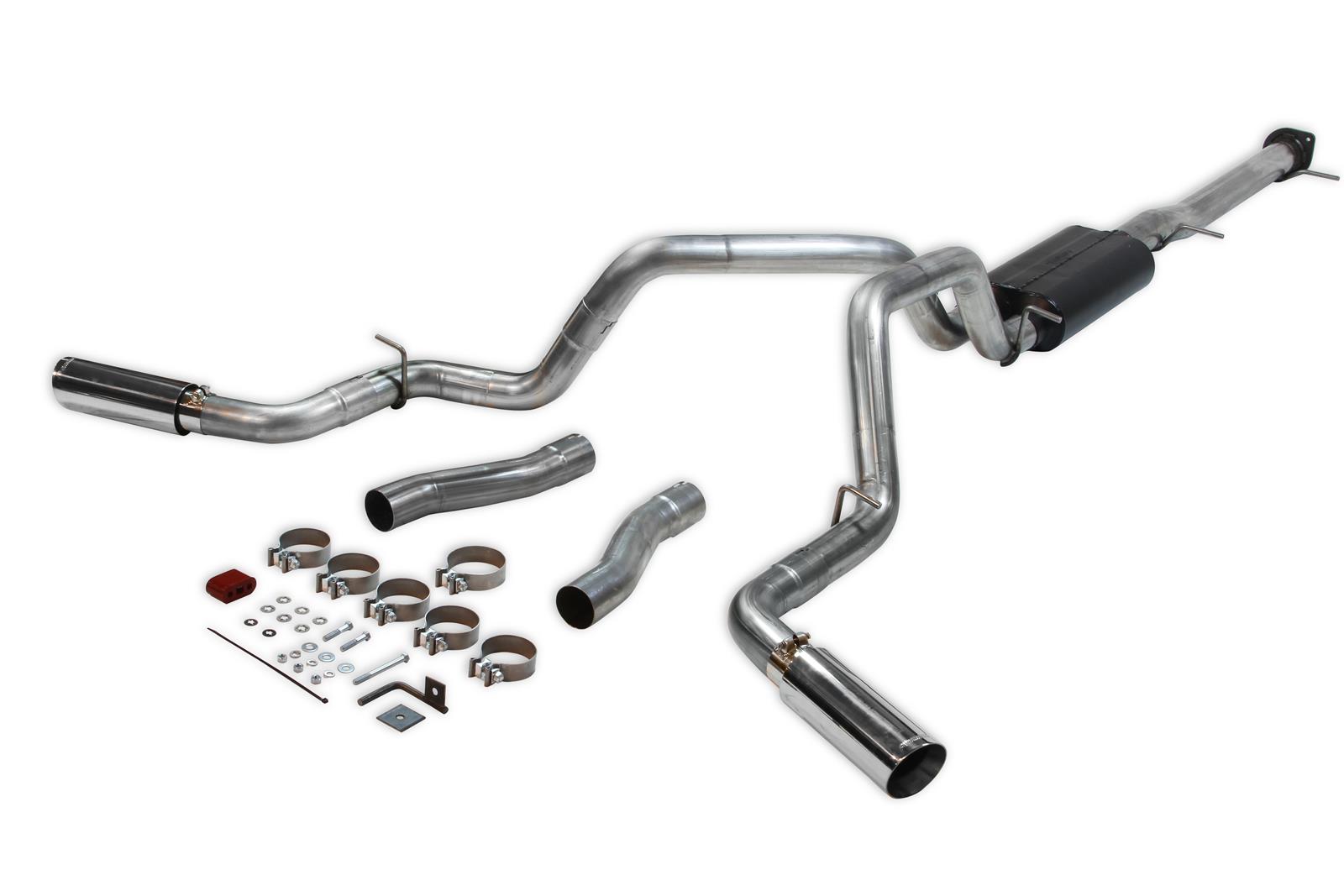 Flowmaster Stainless Steel American Thunder Exhaust Systems 817933 Exhaust, Thunder, Dual Exit, Steel, Polished Tip, Chevrolet, GMC, Kit thumbnail 2