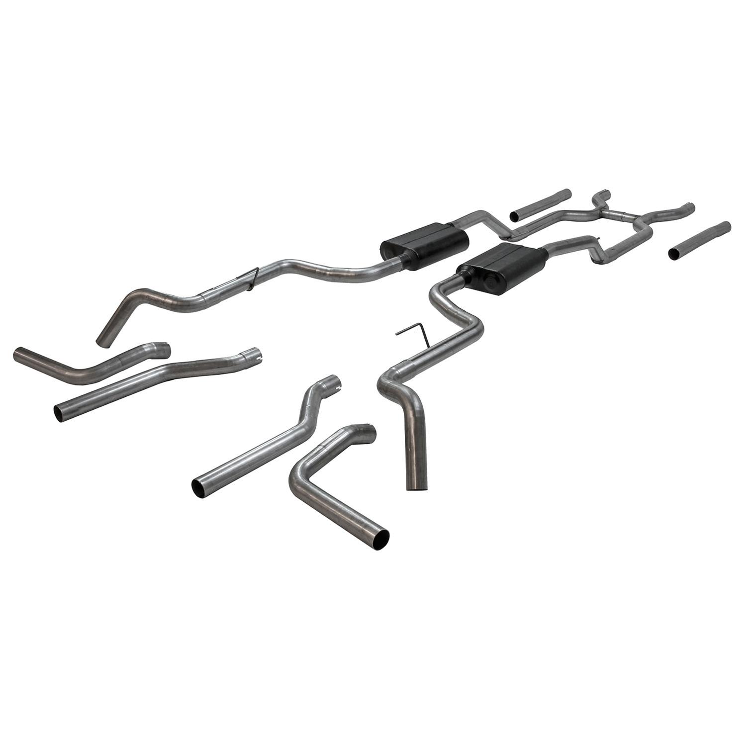 Flowmaster American Thunder Exhaust Systems for 1963 1000 SERIES, 1963-1966 C10 PICKUP - 817937 System, Thunder, Header-Back, 409 Stainless Steel, 1963-66 Chevy/GMC, C10, Long and Short Bed, Straight /Side/Down Outlets, Kit