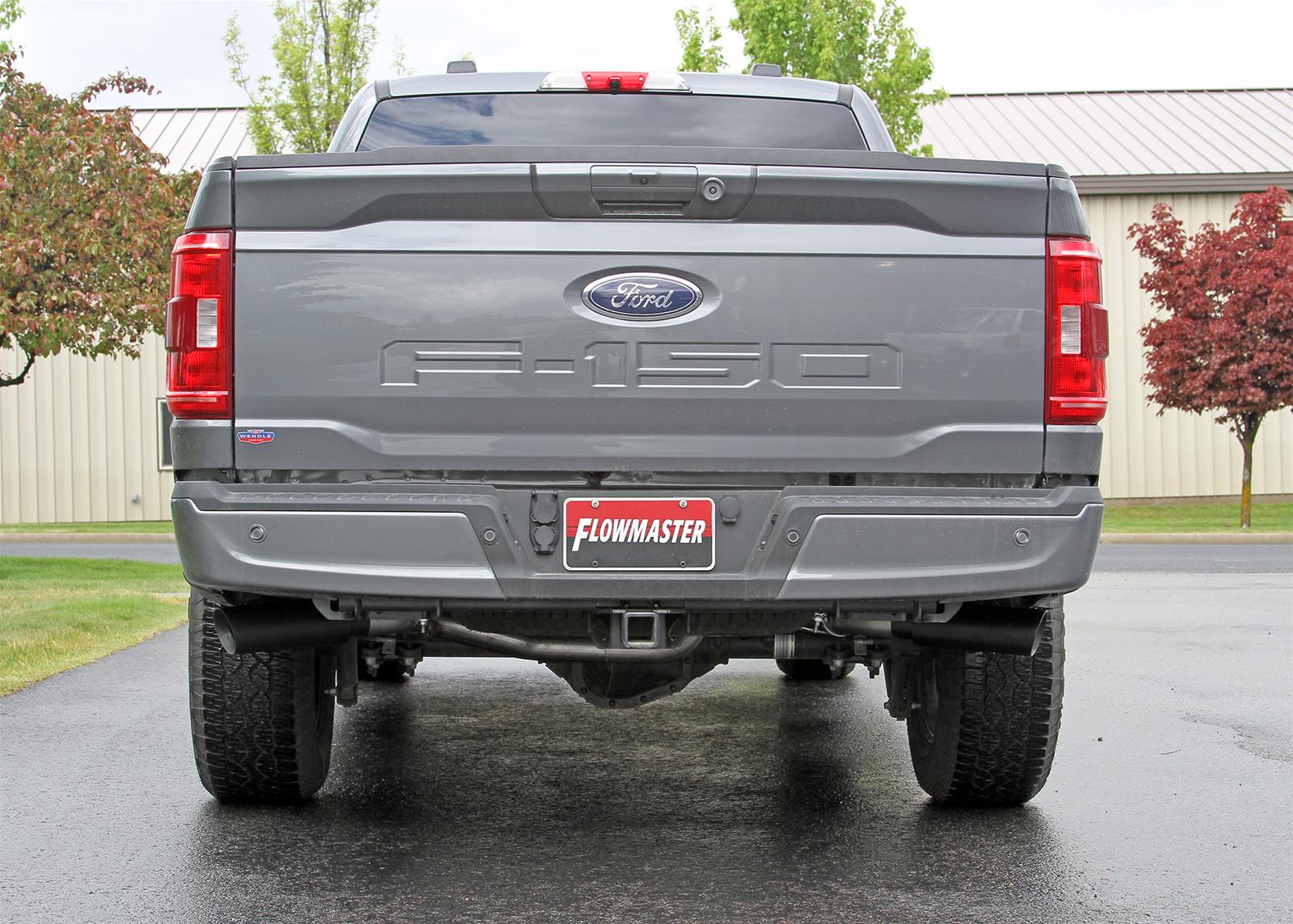 Flowmaster Outlaw Series Exhaust Systems 817981 Systems, Series, Cat-back, Single In/Dual Out, Stainless Steel, Natural, Split Rear/Split Side Exit, Black Tips, Ford, Kit thumbnail 2