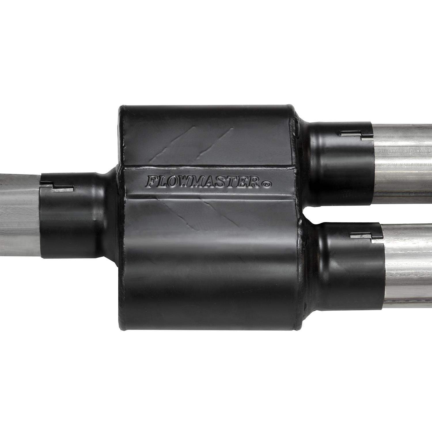 Flowmaster Outlaw Series Exhaust Systems 817981 Systems, Series, Cat-back, Single In/Dual Out, Stainless Steel, Natural, Split Rear/Split Side Exit, Black Tips, Ford, Kit thumbnail 5
