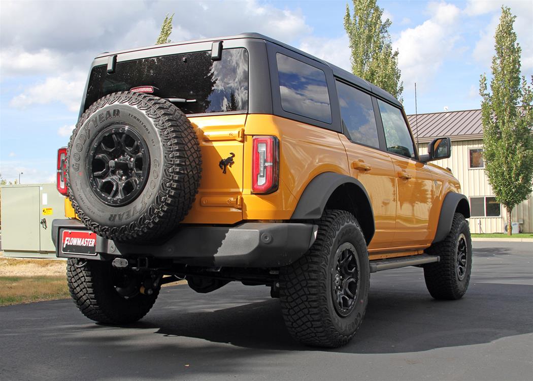 Flowmaster Stainless Steel American Thunder Exhaust Systems for 2021-2025 BRONCO - 818121 System, Series, Axle-Back, Steel, Black, Polished Tip, Ford Bronco, Kit thumbnail 2