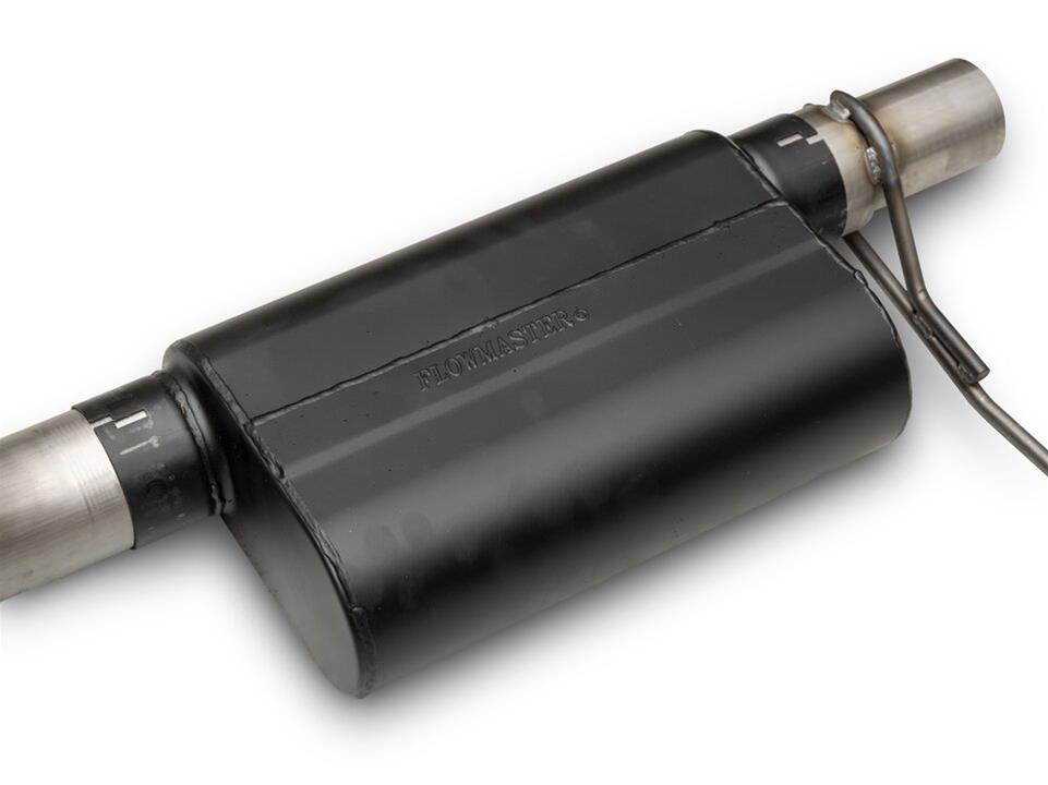 Flowmaster American Thunder Exhaust Systems 818166 System, Cat-back, Thunder, 409 Stainless Steel, 5.00 in. Black Ceramic Coated Tip, Single Side Exit, Powerboost, Ford, F150, Kit thumbnail 3