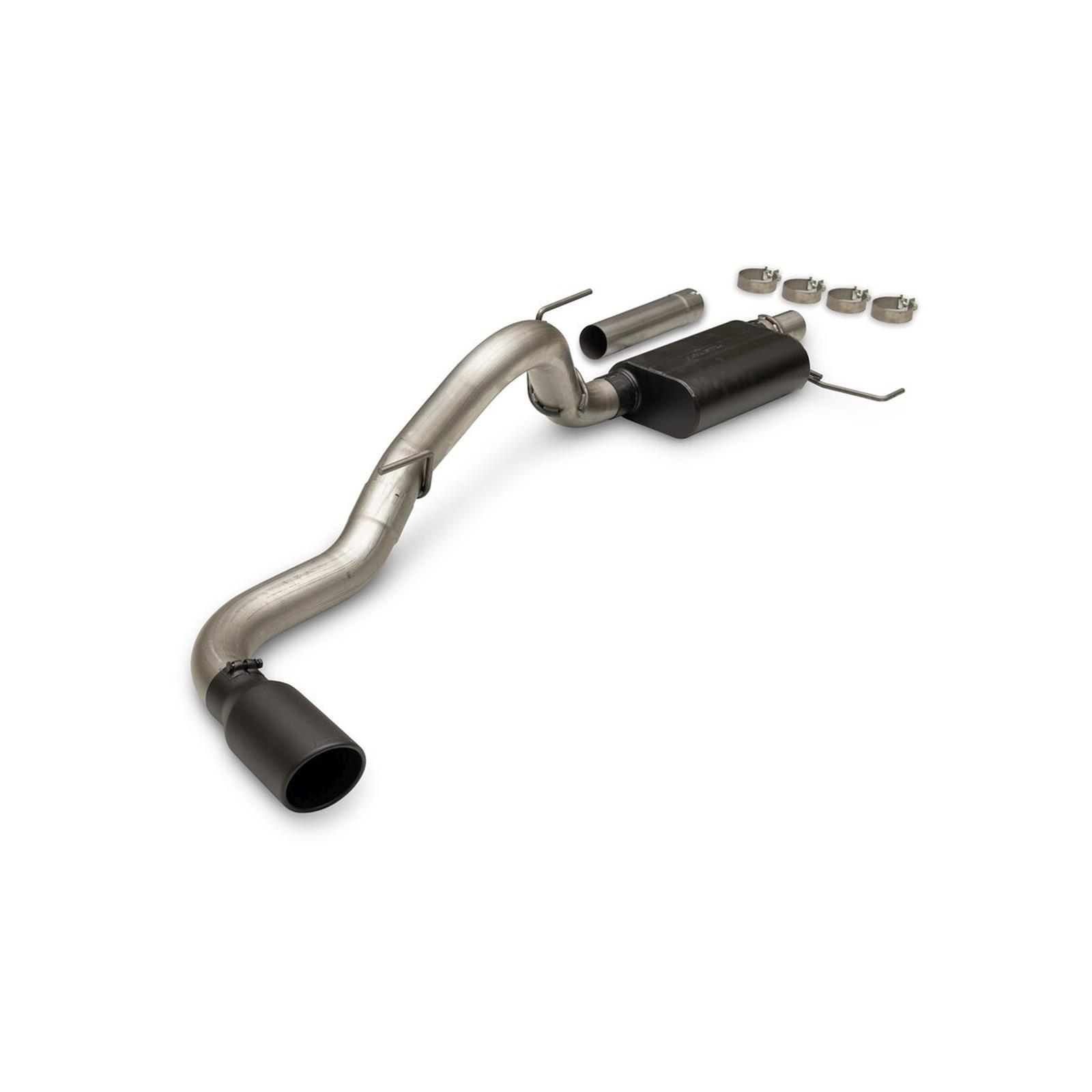 Flowmaster American Thunder Exhaust Systems 818166 System, Cat-back, Thunder, 409 Stainless Steel, 5.00 in. Black Ceramic Coated Tip, Single Side Exit, Powerboost, Ford, F150, Kit thumbnail 4