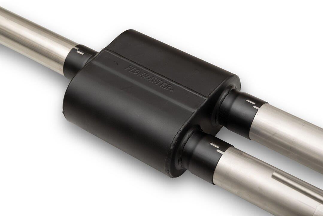 Flowmaster American Thunder Exhaust Systems 818169 System, Cat-back, Thunder, 409 Stainless Steel, 4.50 in. Black Ceramic Coated Tips, Dual Rear Exit, Ford, F150, Kit thumbnail 3