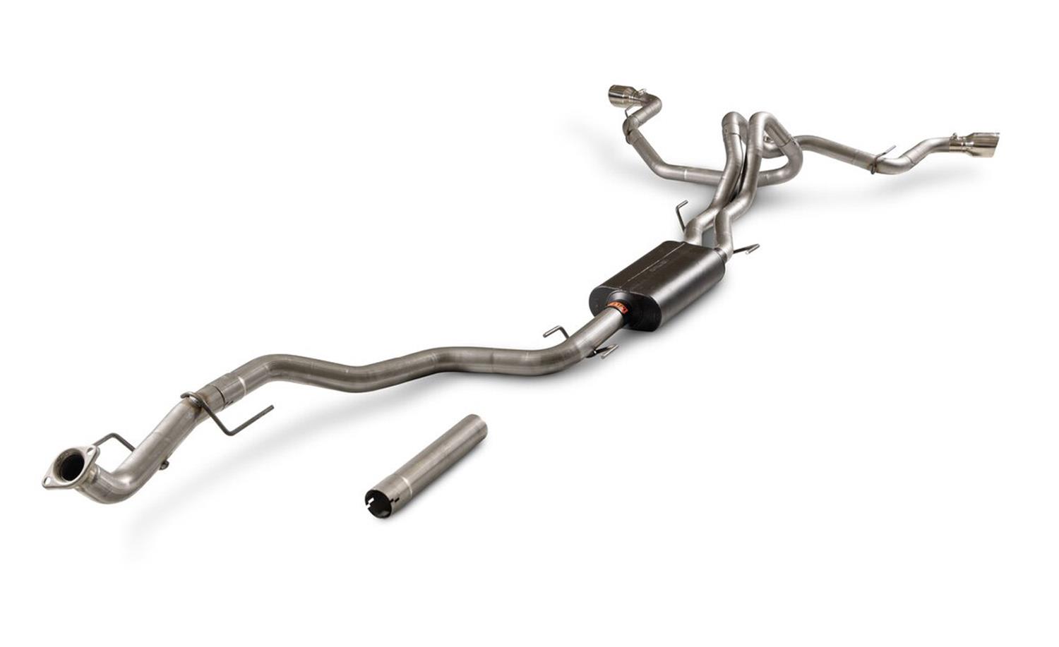 Flowmaster American Thunder Exhaust Systems 818176 System, Cat-back, Series, 3.00 in., 409 Stainless Steel, Natural, 4.00 in. Polished Tip, Split Side, Split Rear, Toyota, Kit thumbnail 6