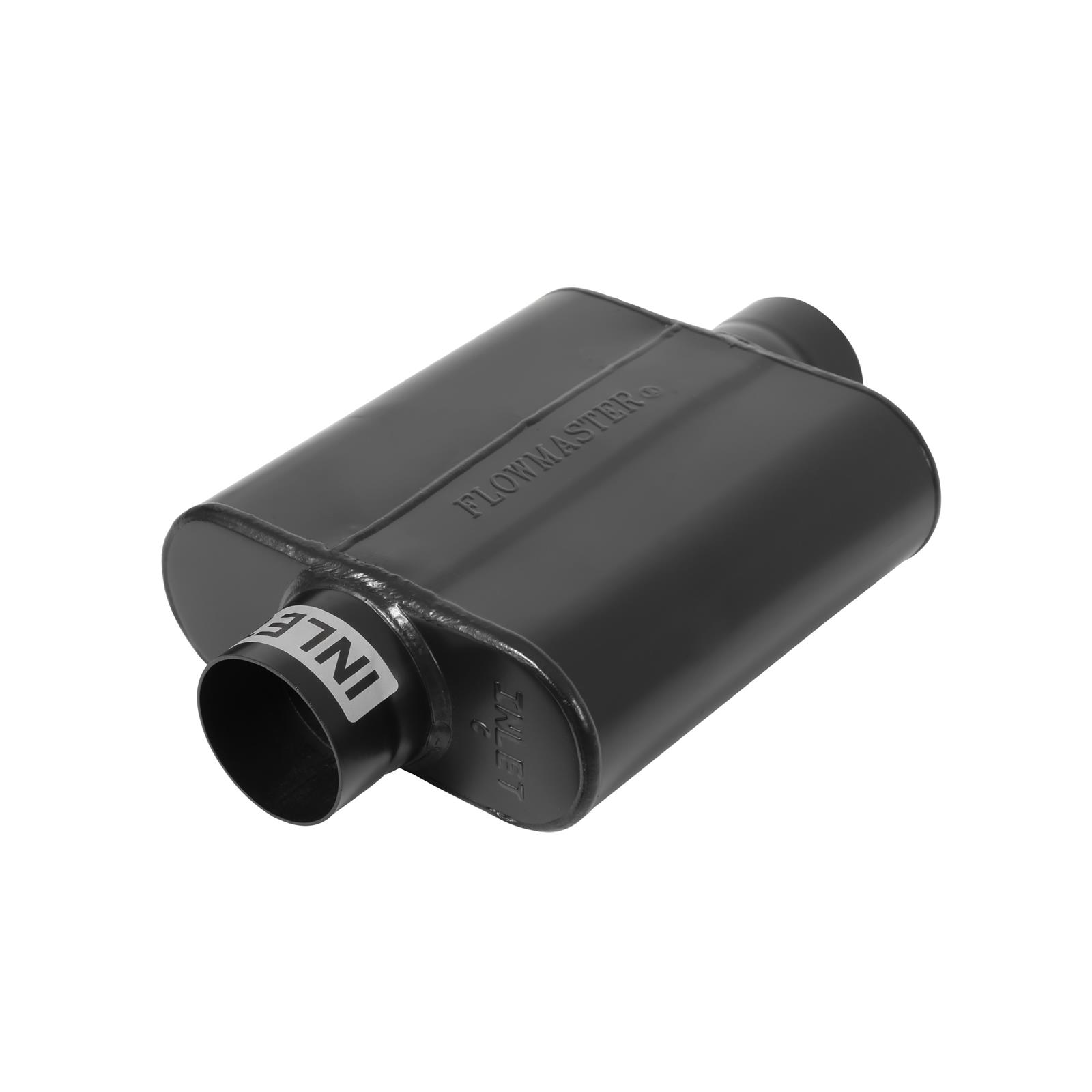 Flowmaster Stainless Steel Delta Force 40 Series Race 409 2.5 Inch Muffler 8325408 Muffler, Series, 2 1/2 in. Inlet/2 1/2 in. Outlet, Steel, Black, Each thumbnail 2