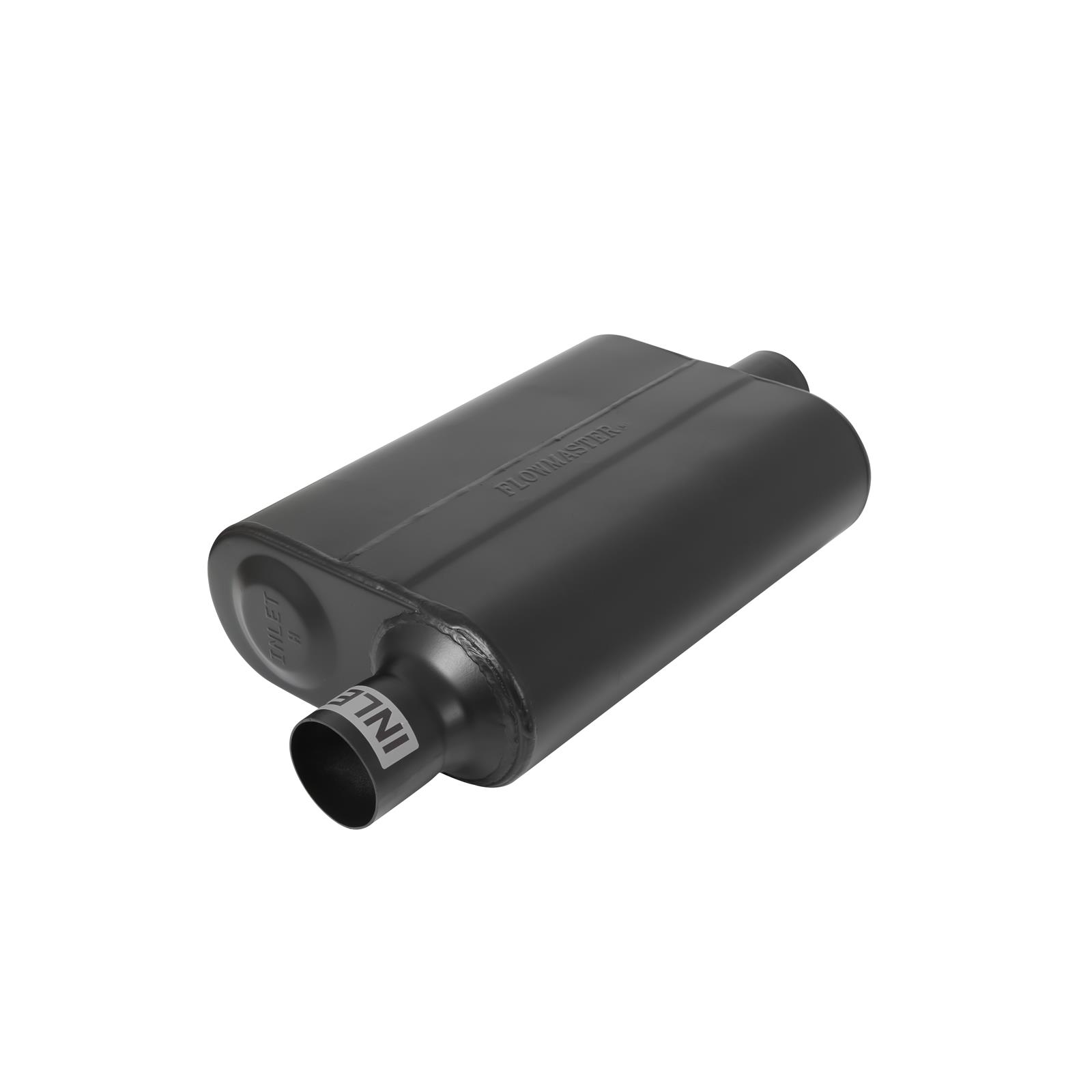 Flowmaster 40 Series Delta Flow 409 Stainless Steel 2.25 Inch Muffler 842443 Muffler, Series, 2 1/4 in. Inlet/2 1/4 in. Outlet, Steel, Black, Each