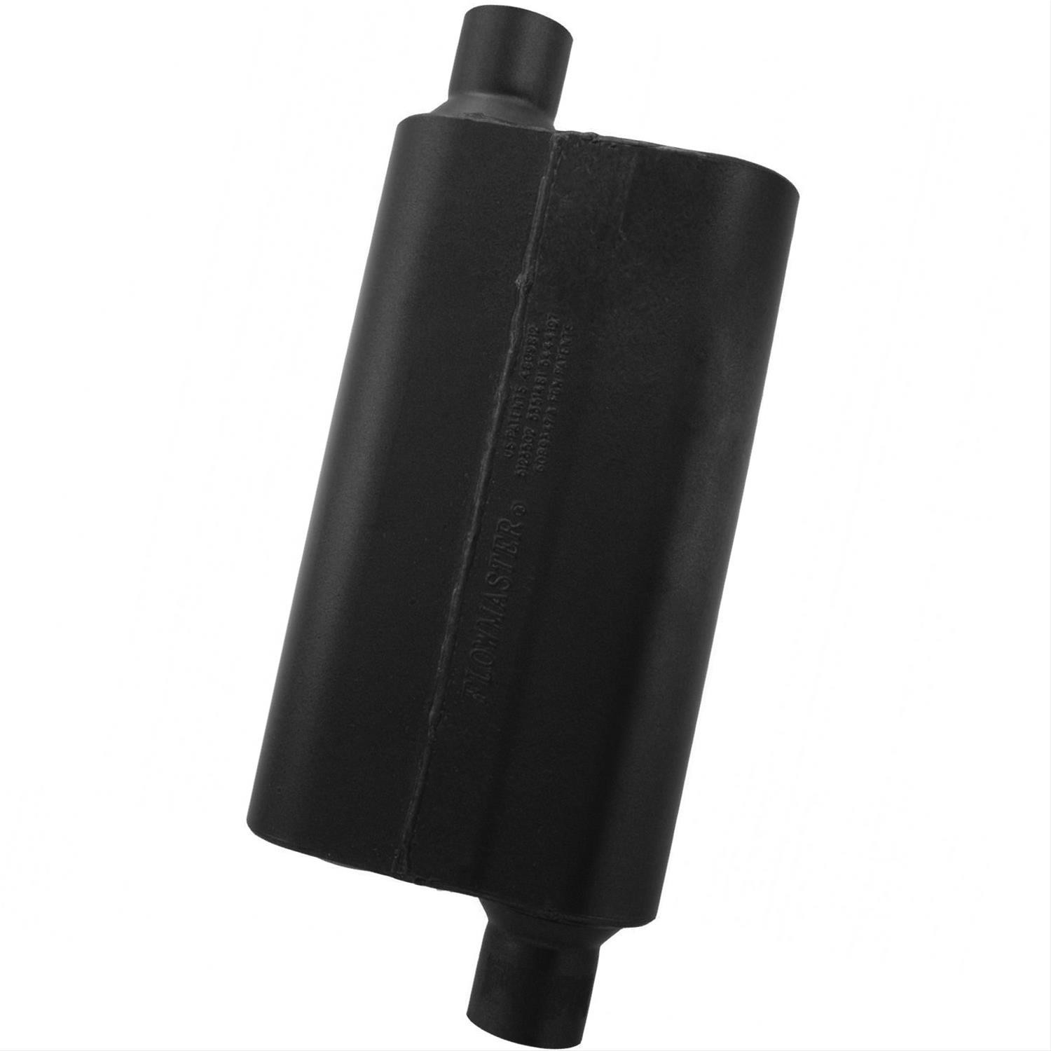 Flowmaster 50 Series Delta Flow 409 Stainless Steel 2.25 Inch Muffler 842453 Muffler, Series, 2 1/4 in. Inlet/2 1/4 in. Outlet, Steel, Black, Each thumbnail 2
