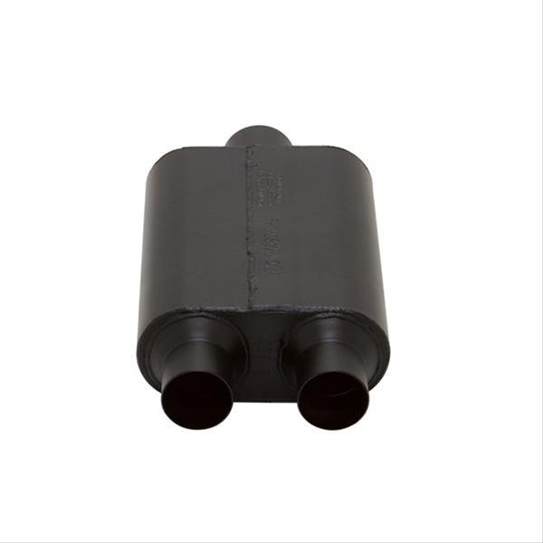 Flowmaster Super 44 Series 409 Stainless Steel 2.5 Inch Muffler 8425453 Muffler, Series, Oval, Dual 2.50 in. Inlet, One 3.00 in. Center Outlet, Steel, Black, Each thumbnail 7