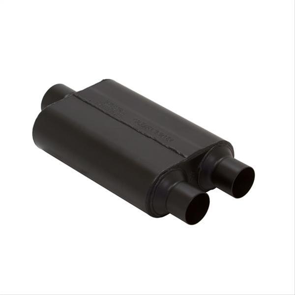 Flowmaster Super 44 Series 409 Stainless Steel 2.5 Inch Muffler 8425453 Muffler, Series, Oval, Dual 2.50 in. Inlet, One 3.00 in. Center Outlet, Steel, Black, Each thumbnail 3