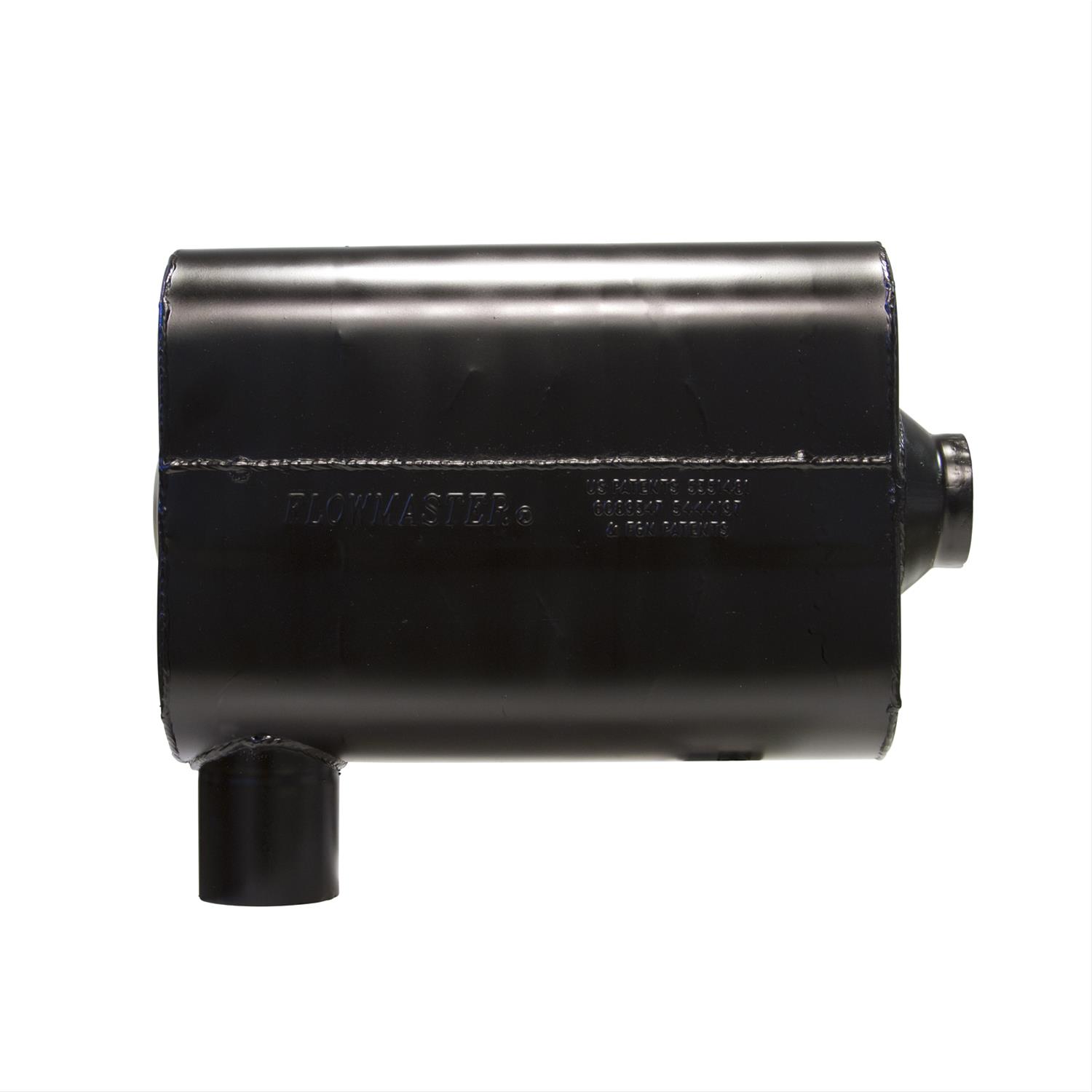 Flowmaster Super 44 Series 409 Stainless Steel 2.5 Inch Muffler 8425461 Muffler, Series, Oval, 2.50 in. Side Inlet, 2.50 in. Center Outlet, Steel, Black, Each thumbnail 2