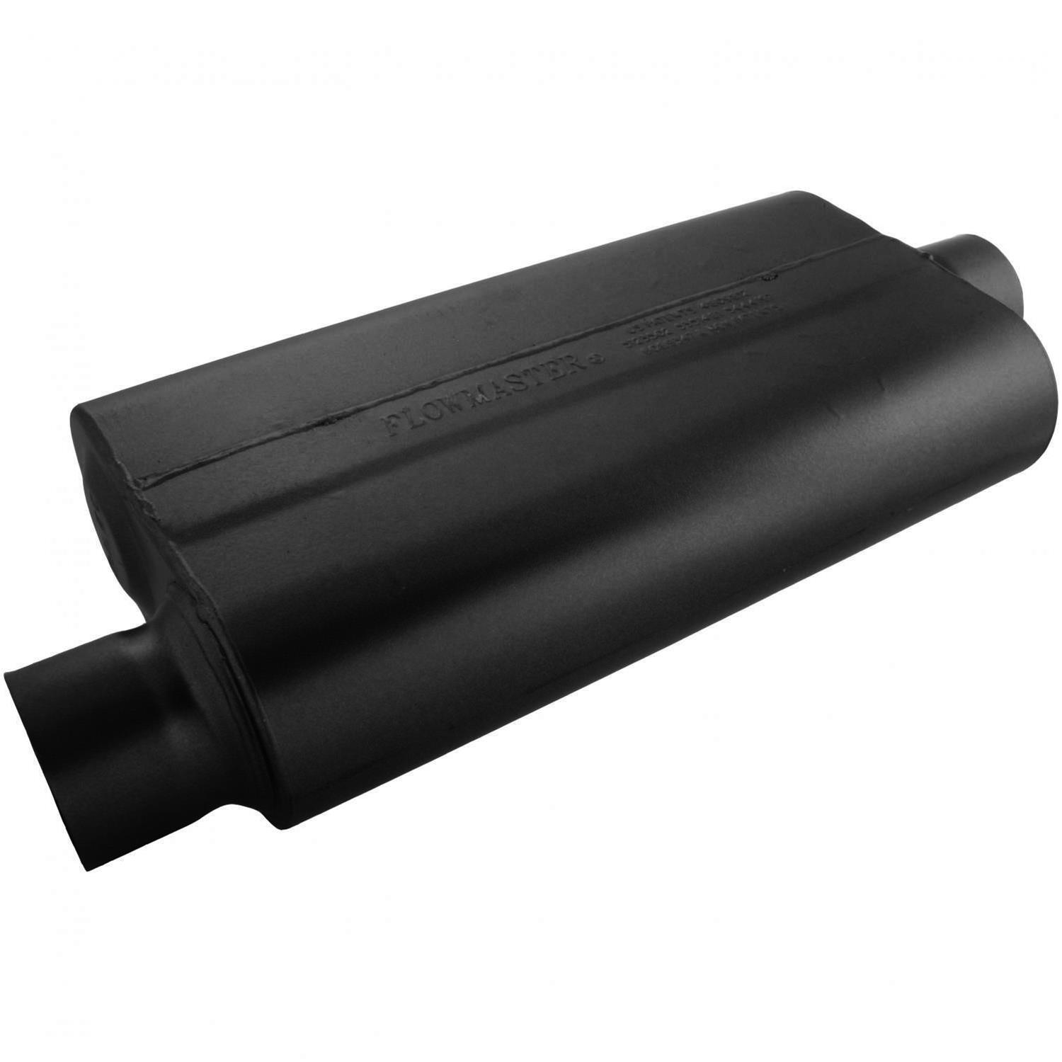 Flowmaster 50 Series Delta Flow 409 Stainless Steel 3 Inch Muffler 843051 Muffler, Series, in. Inlet/3 in. Outlet, Steel, Black, Each thumbnail 2