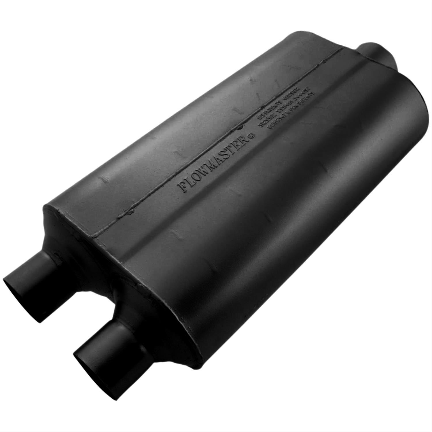 Flowmaster Stainless Steel 50 Series SUV Performance 409 2.25 Inch Muffler 8524553 Muffler, Series, Dual 2 1/4 in. Inlet/ 3 in. Outlet, Steel, Black, Each