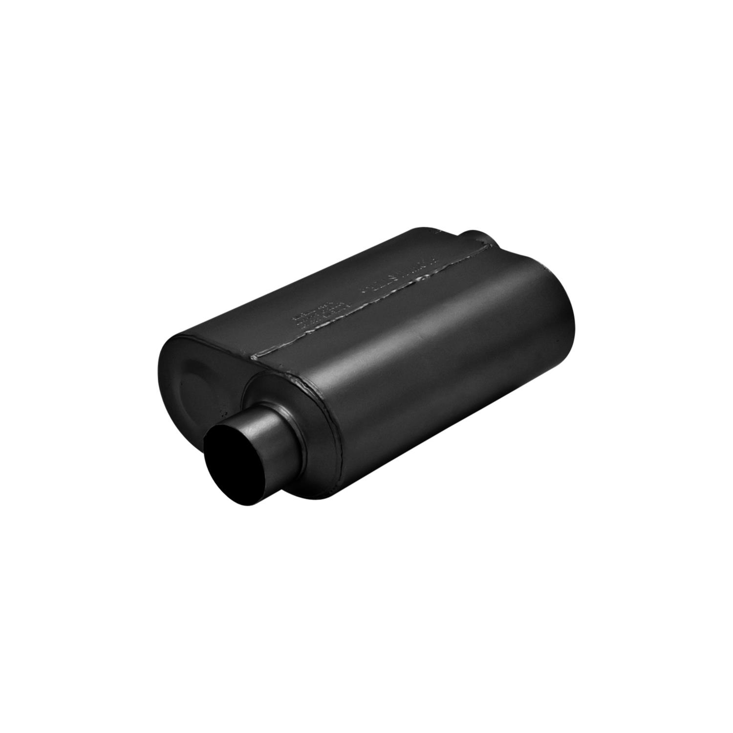 Flowmaster Super 40 Series Delta Flow 409 Stainless Steel 3 Inch Muffler 853048 Muffler, Series, Oval, Stainless, Offset 3.0 in. Inlet/Outlet, 13.5 in. Case Length, Each thumbnail 3