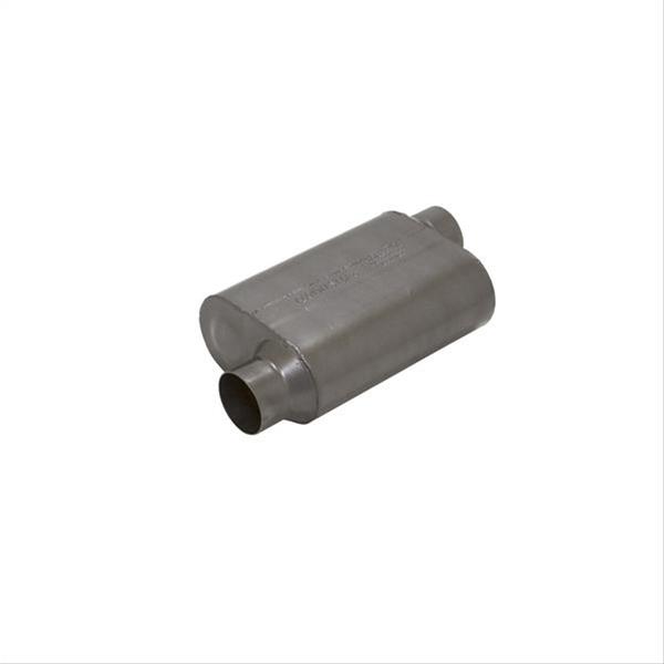 Flowmaster Super 40 Series Delta Flow 409 Stainless Steel 3.5 Inch Muffler 853548 Muffler, Flow, Oval, Stainless, Black, in. Offset Inlet/Outlet, Chevy, Ford, Ram thumbnail 5