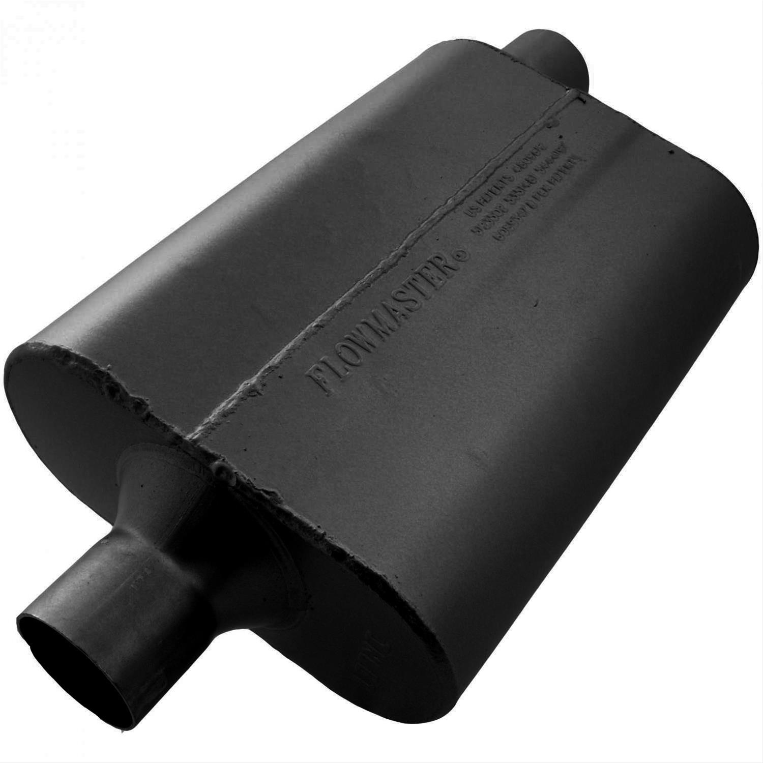 Flowmaster 40 Series Delta Flow Steel 2.25 Inch Muffler 942442 Muffler, Series, 2 1/4 in. Inlet/2 1/4 in. Outlet, Steel, Black, Each
