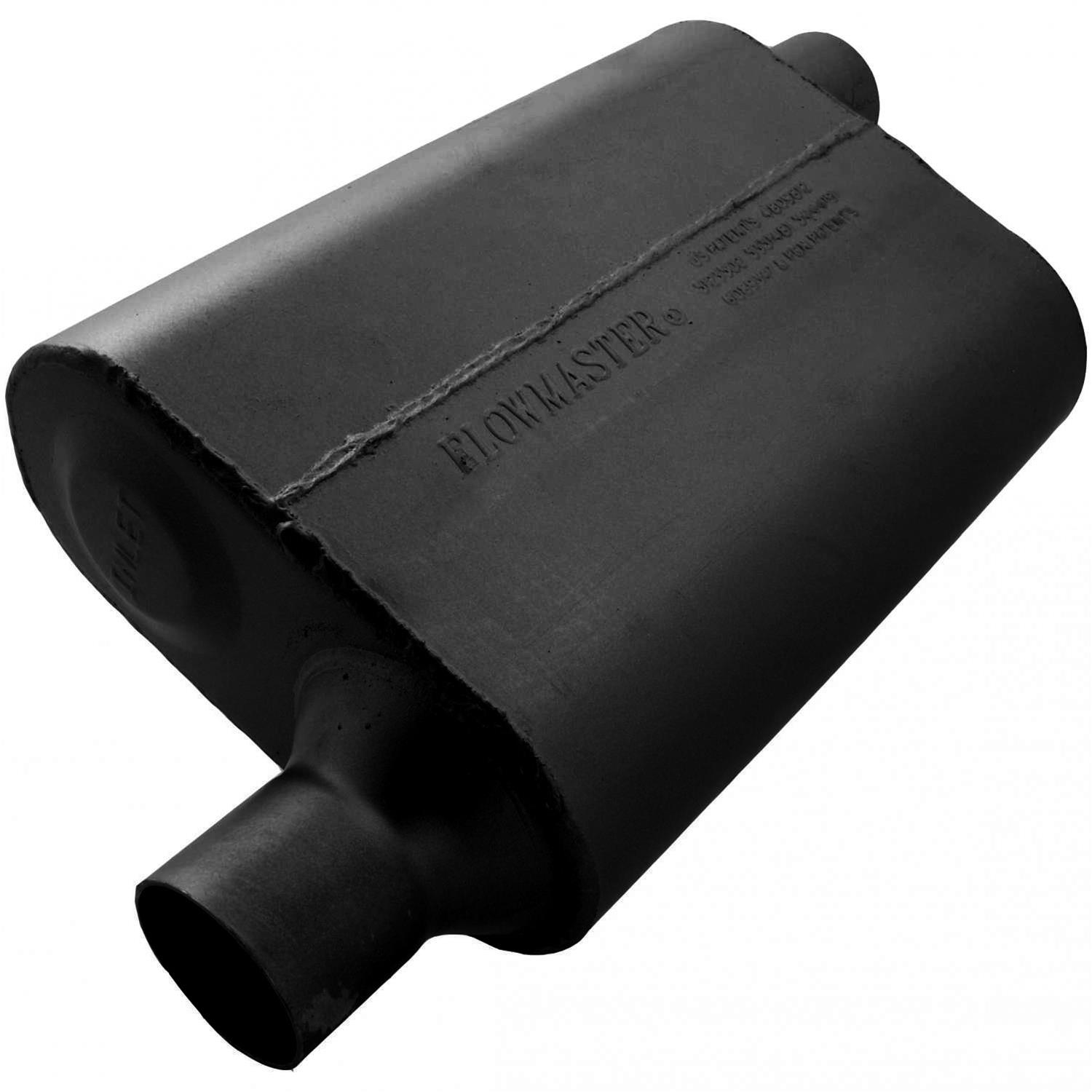 Flowmaster 40 Series Delta Flow Steel 2.25 Inch Muffler 942443 Muffler, Series, 2 1/4 in. Inlet/2 1/4 in. Outlet, Steel, Black, Each thumbnail 2