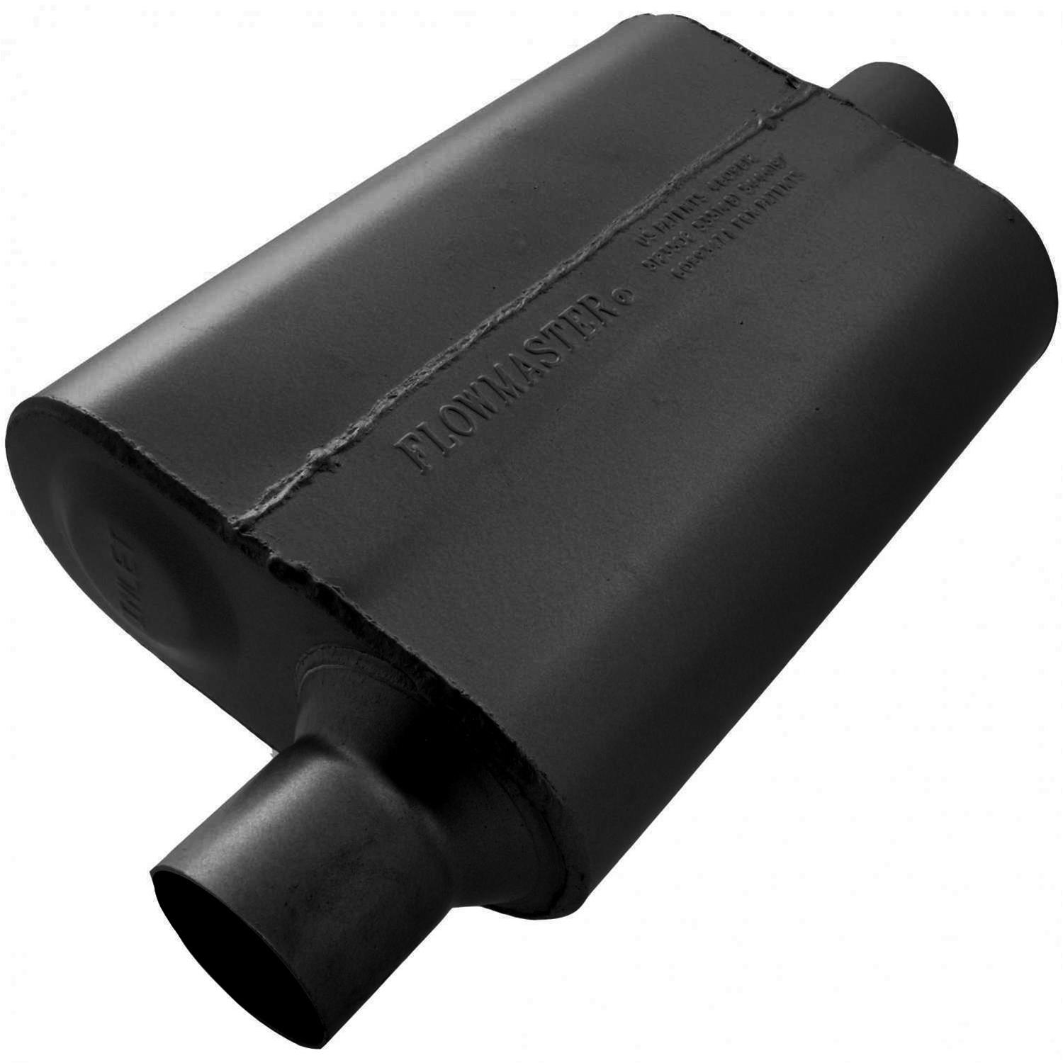 Flowmaster 40 Series Delta Flow Steel 2.5 Inch Muffler 942541 Muffler, Series, 2 1/2 in. Inlet/2 1/2 in. Outlet, Steel, Black, Each thumbnail 2