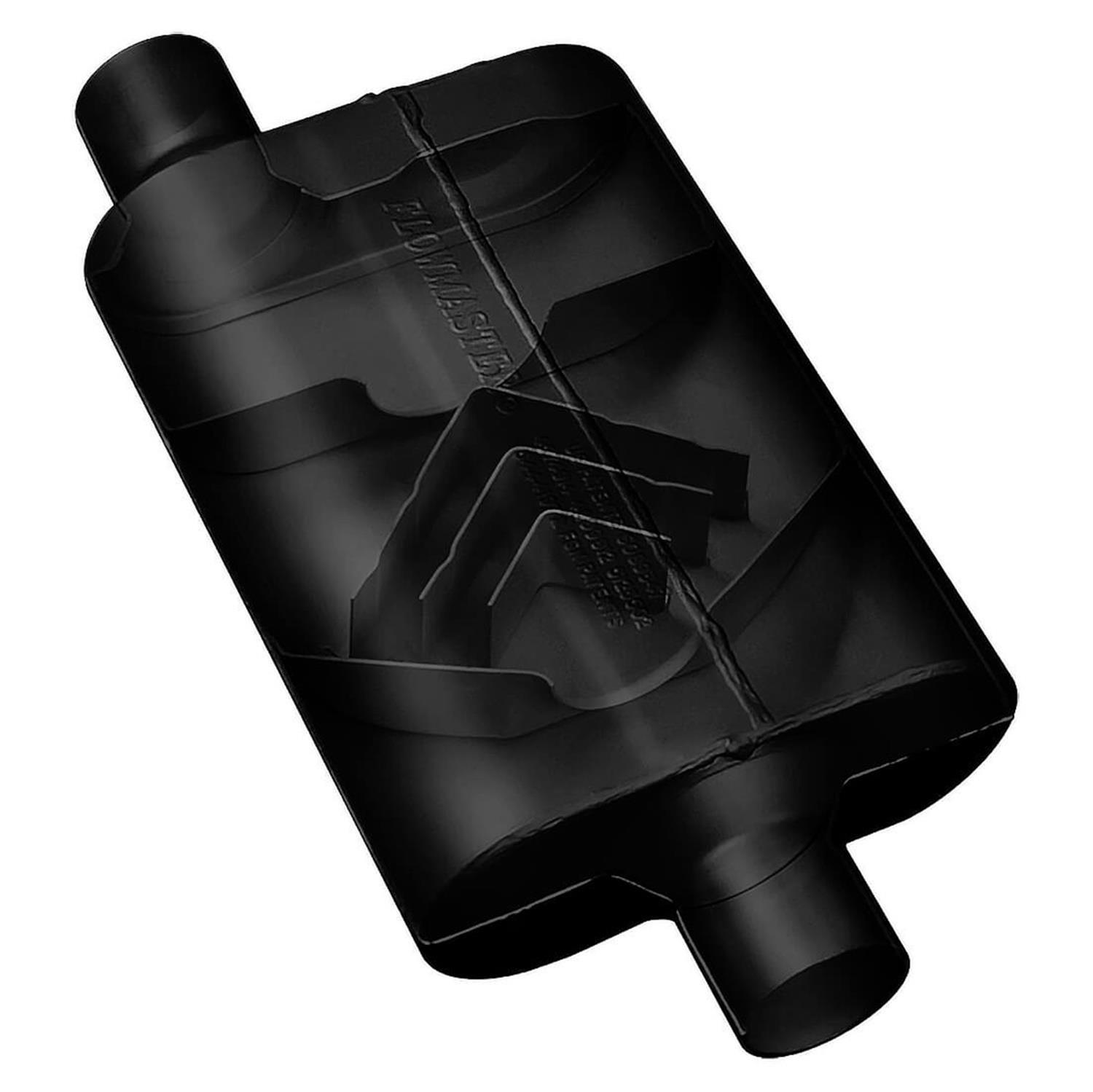 Flowmaster 40 Series Delta Flow Steel 2.5 Inch Muffler 9425422 Muffler, Series, 2 1/2 in. Inlet/Dual 2 1/4 in. Outlet, Steel, Black, Each thumbnail 3