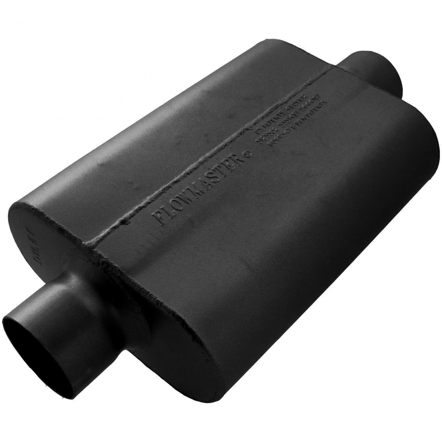 Flowmaster 40 Series Delta Flow Steel 3 Inch Muffler 943040 Muffler, Series, in. Inlet/3 in. Outlet, Steel, Black, Each thumbnail 2
