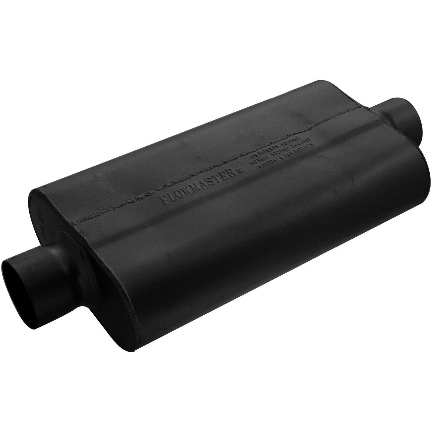 Flowmaster 50 Series Delta Flow Steel 3 Inch Muffler 943050 Muffler, Series, in. Inlet/3 in. Outlet, Steel, Black, Each thumbnail 2