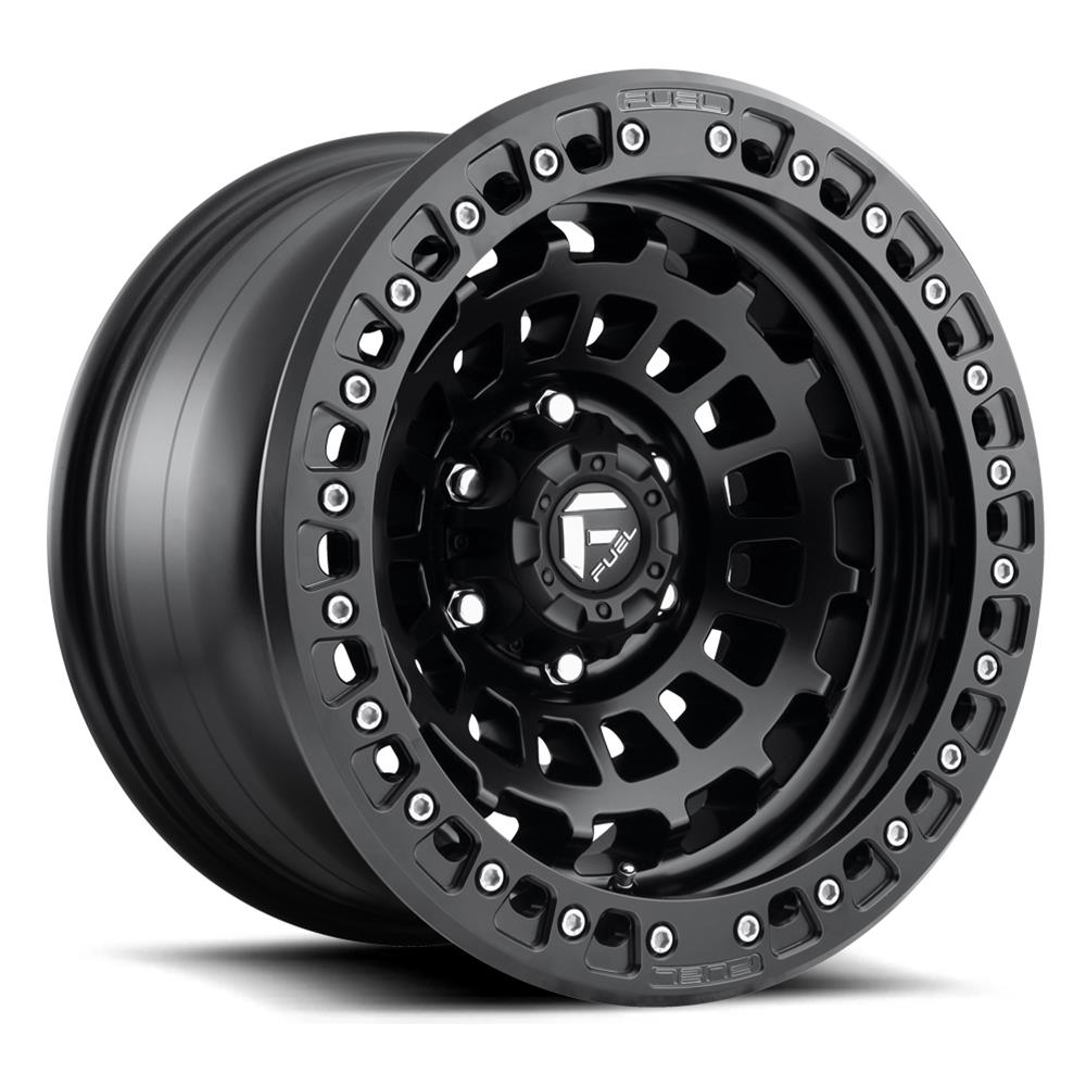 Fuel Off-Road Zephyr D101 Beadlock Matte Black Wheels 17x9 Wheel, Beadlock, 17 x 9, Aluminum, Black, 5 x 150mm Bolt Pattern, -15mm Offset, 4.410 in. Backspace, Each